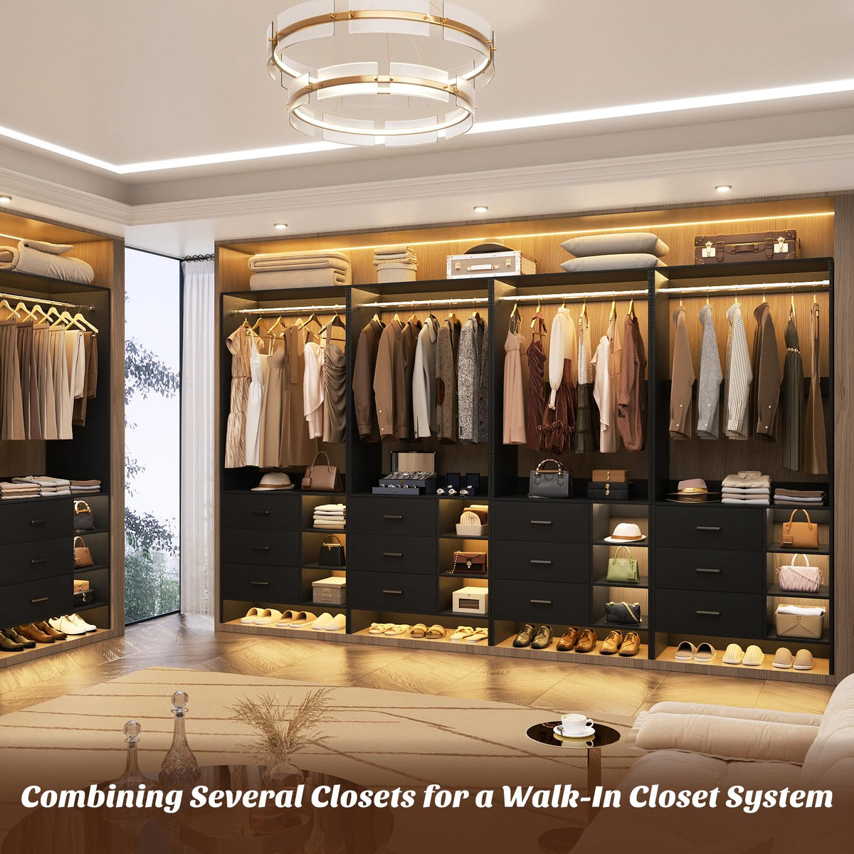 2.5FT Closet System with 3 Drawers