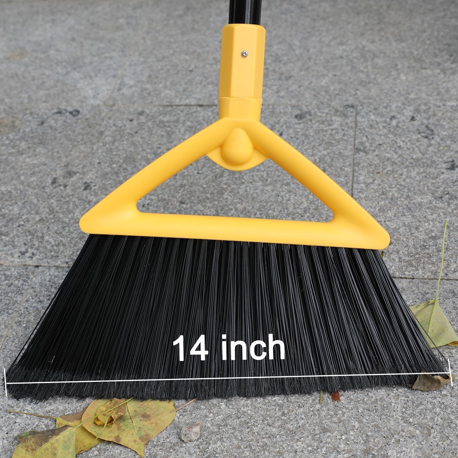 Heavy Duty Yellow Angle Broom with Long Handle