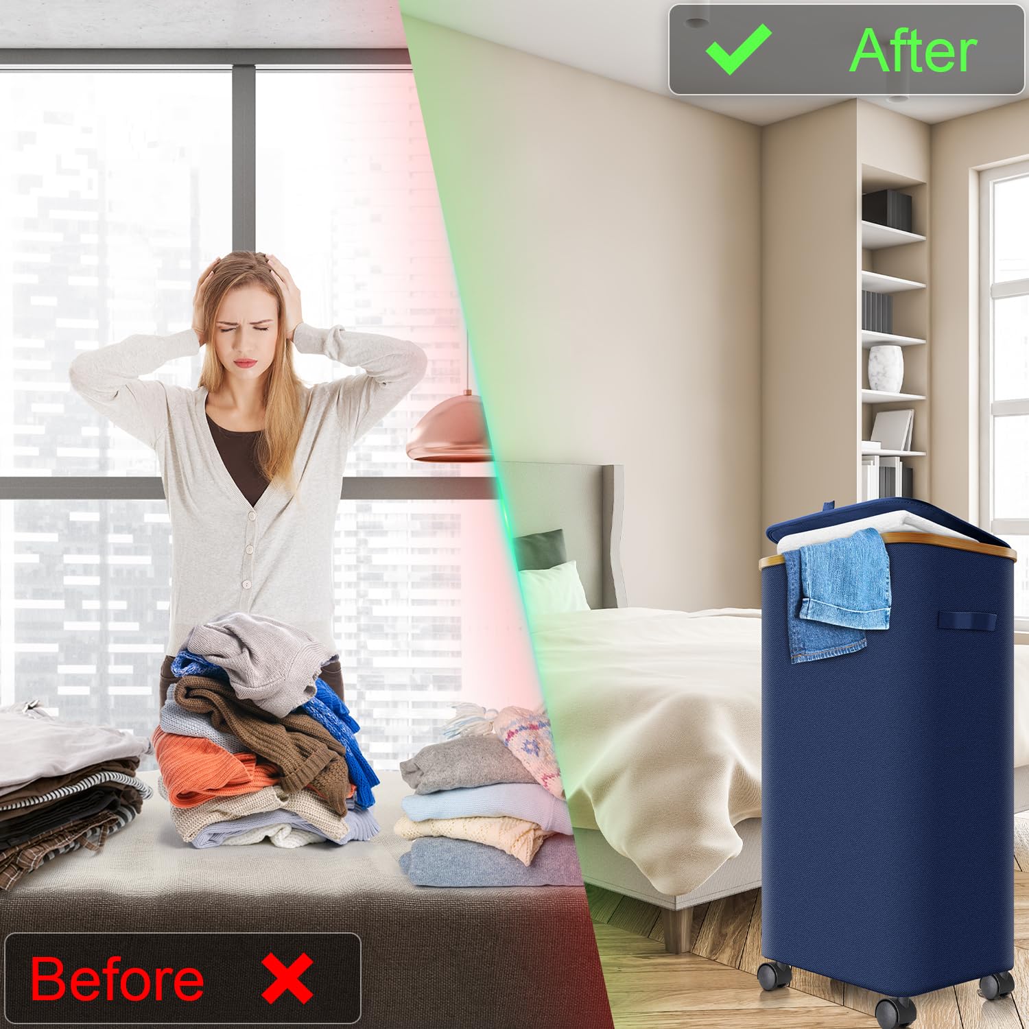 Laundry Hamper with Wheels