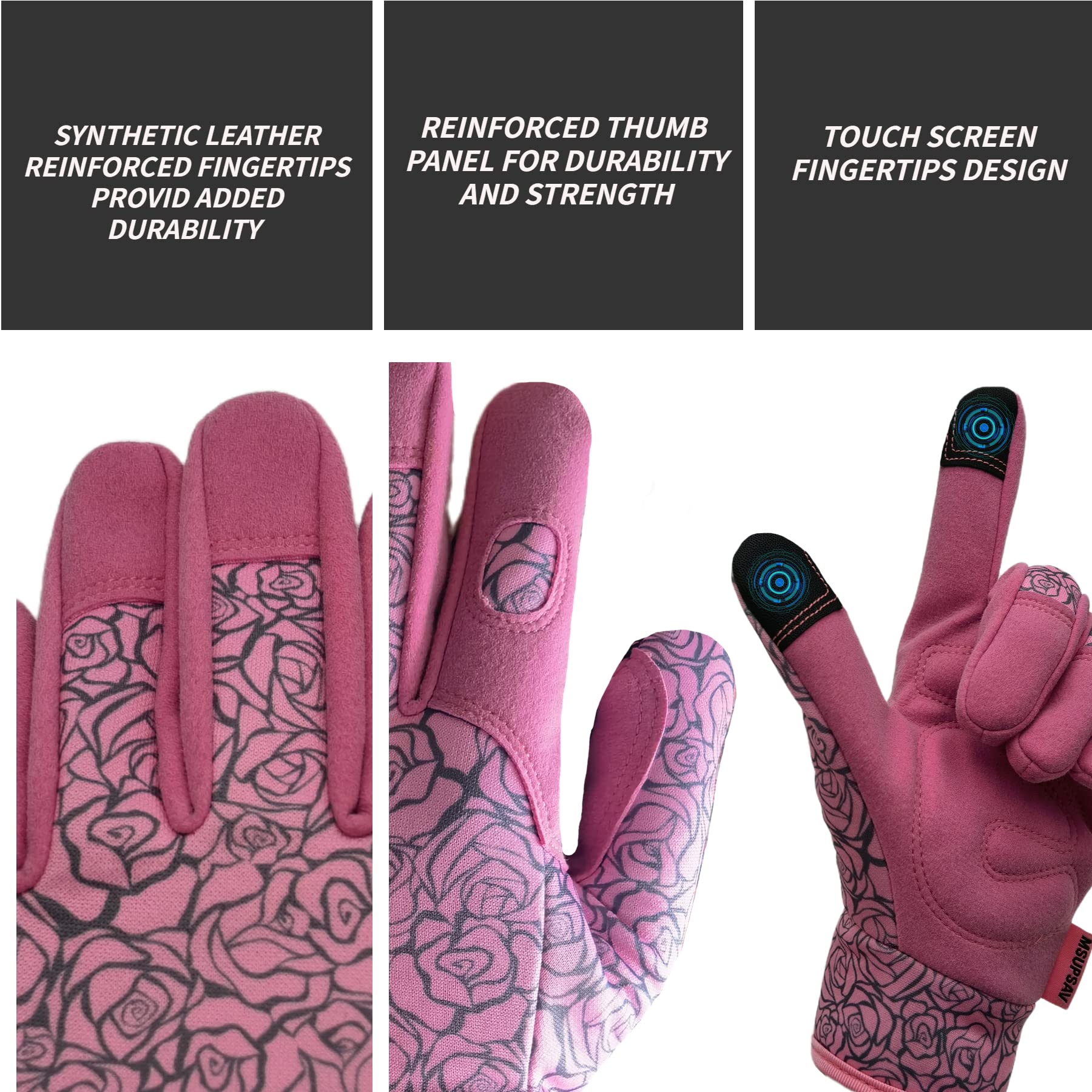 2 Pairs Garden Gloves for Yard Work