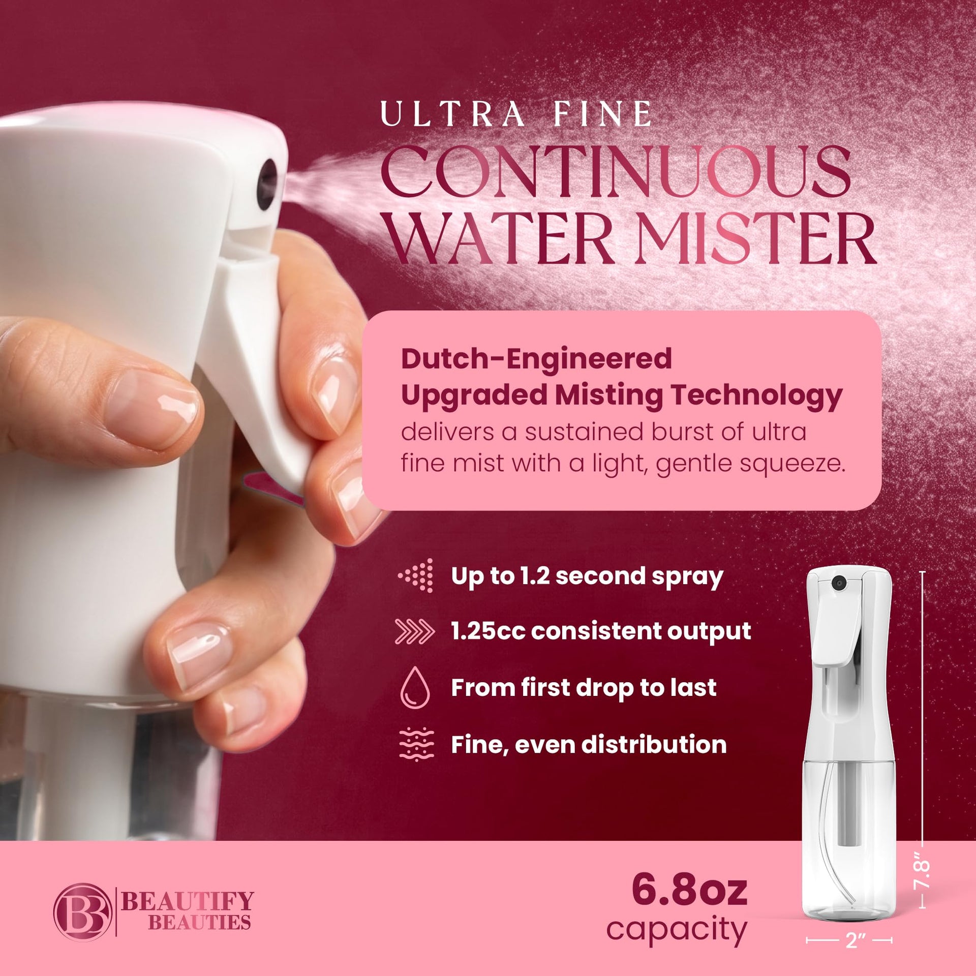 Continuous Spray Bottle for Hair