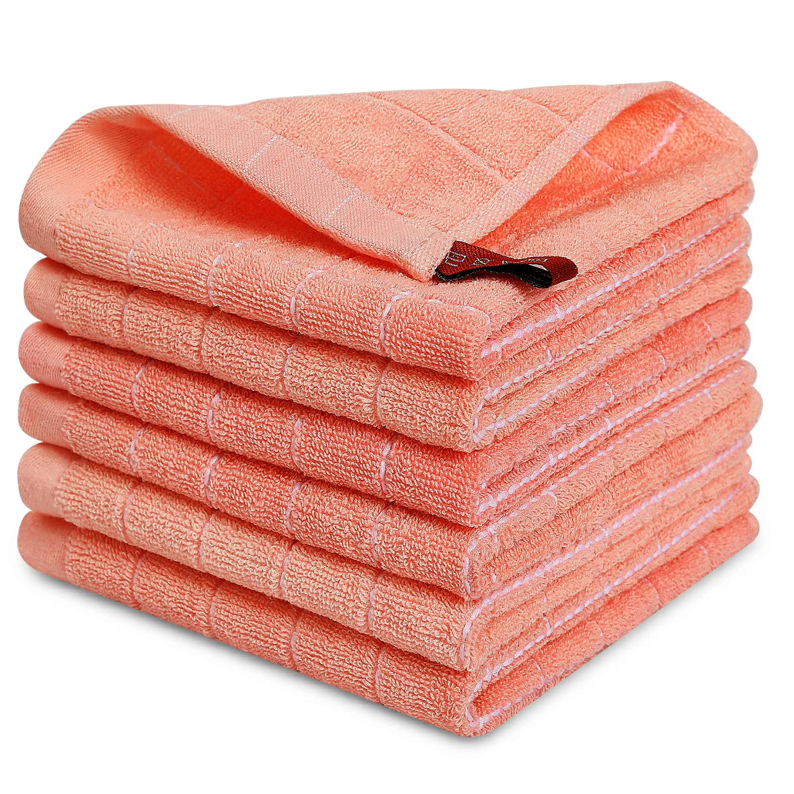 100% Cotton Terry Kitchen Dish Cloths (6 Count)