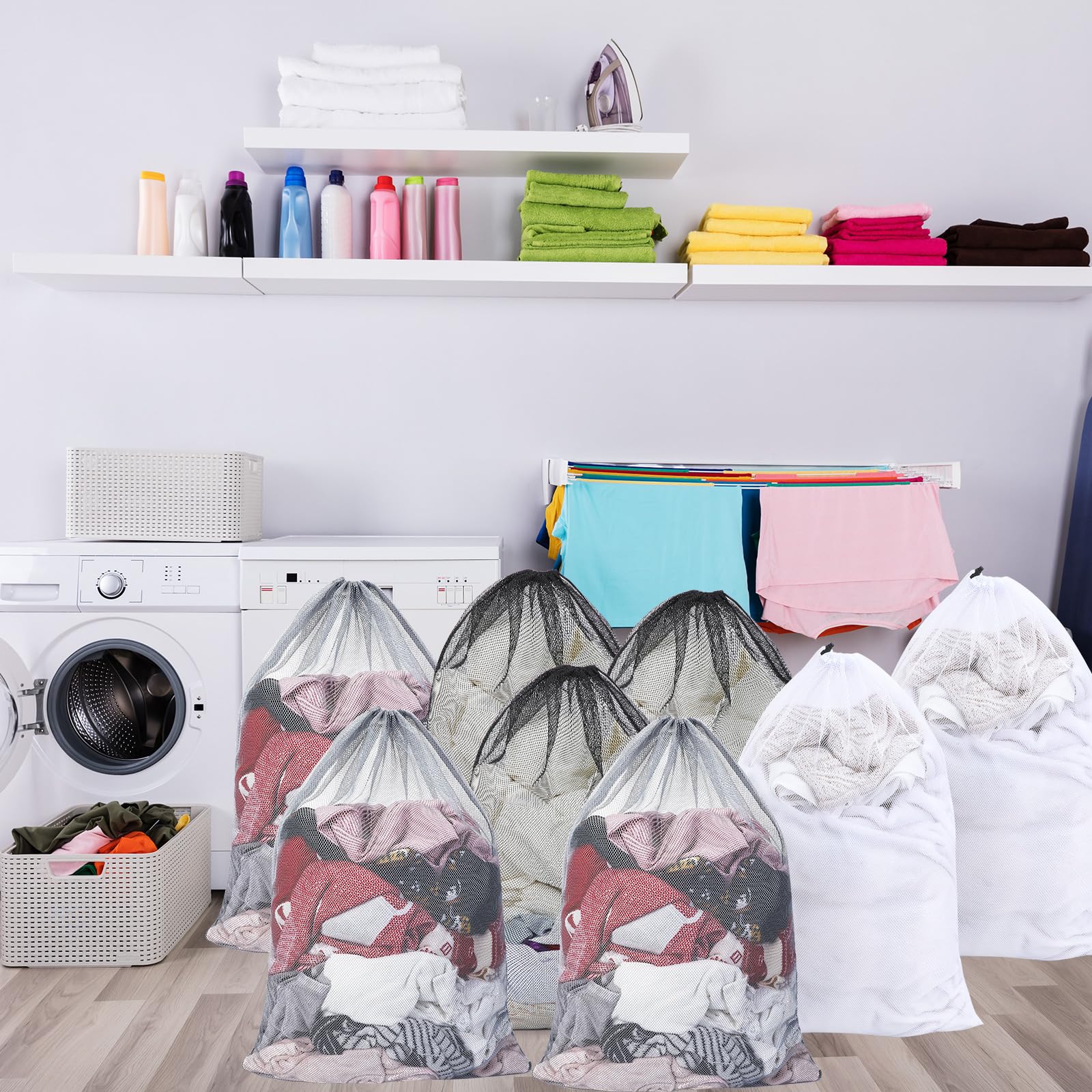 30 Pack Large Mesh Laundry Bags (30 Count)