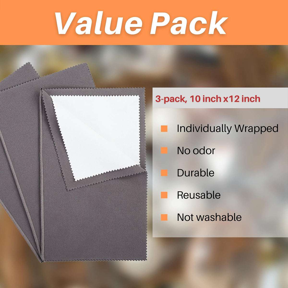 3 Pack Silver Polishing Cloth (3 Count)