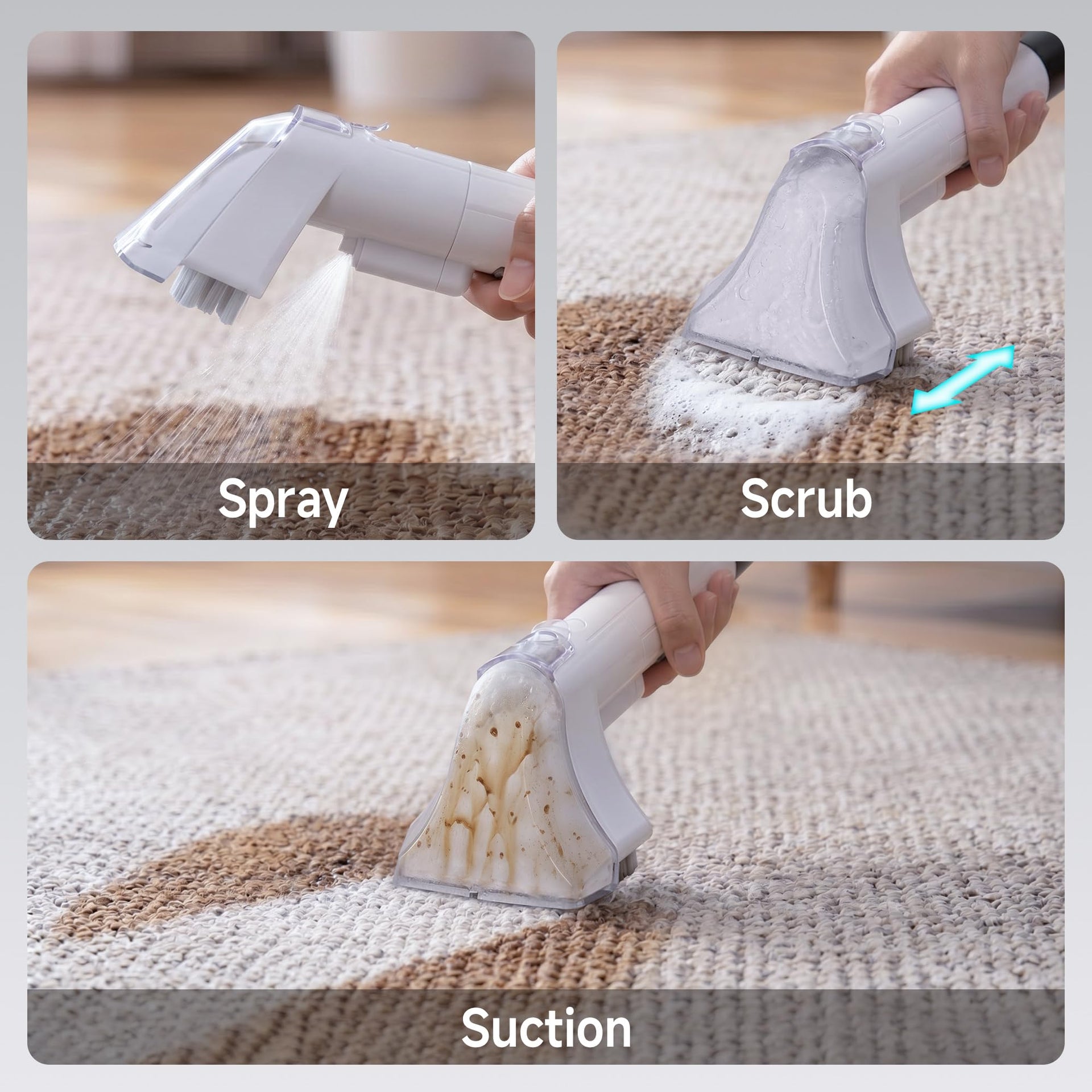 C1 Portable Extractor for Couch and Carpet Cleaner Upholstery Cleaner with Deep Cleaning Solution - ModHome Supplies