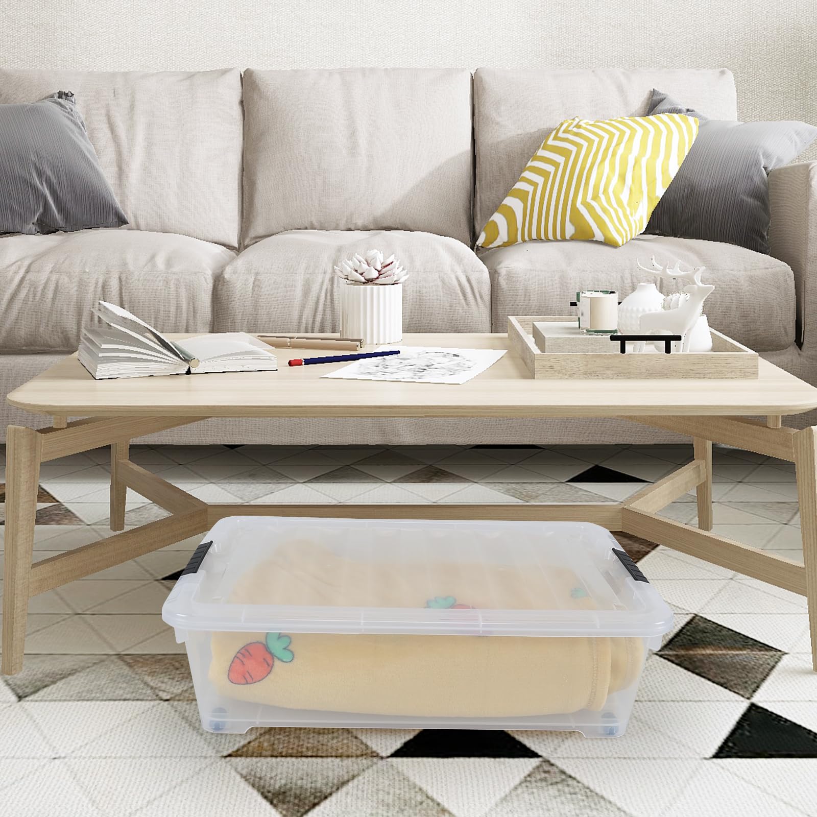 Under Bed Storage Container with Wheels (3 Count)