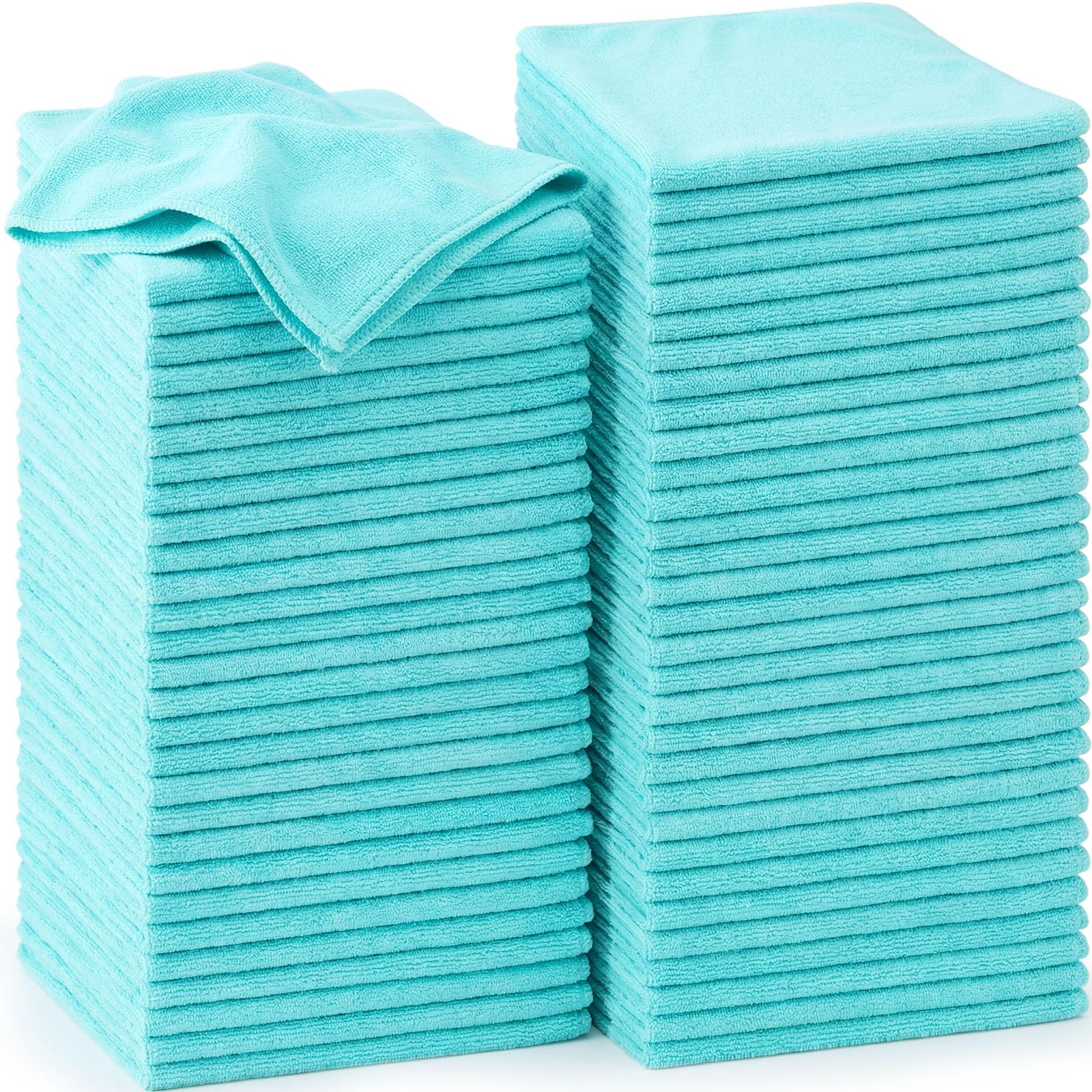 Cleaning Cloths for Cars 16 x 16 Inch Ultra Absorbent Towels Drying Microfiber Reusable Cleaning Supplies House Kitchen Window Microfiber Towel (60 Count)