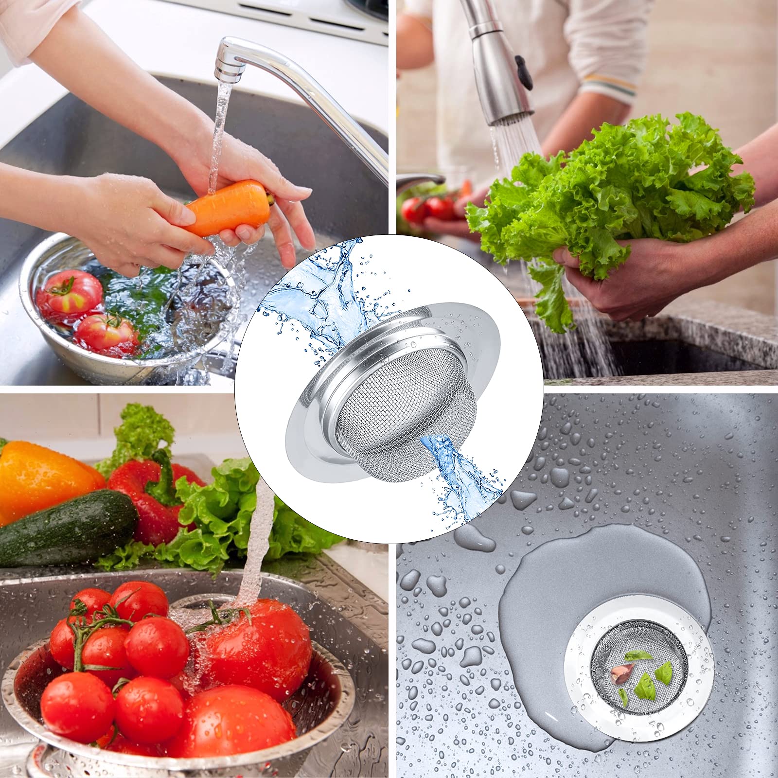 2Pcs Kitchen Sink Strainer (2 Count)