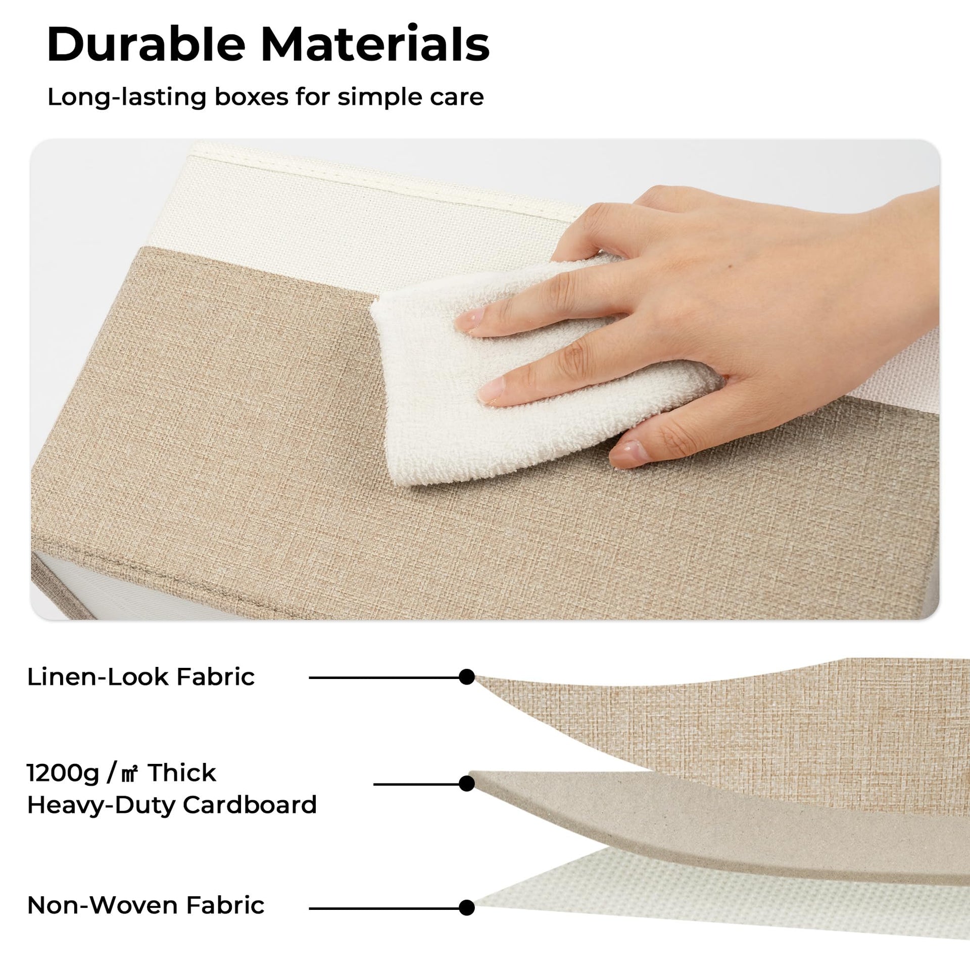 Closet Storage Bins with Label (3 Count)
