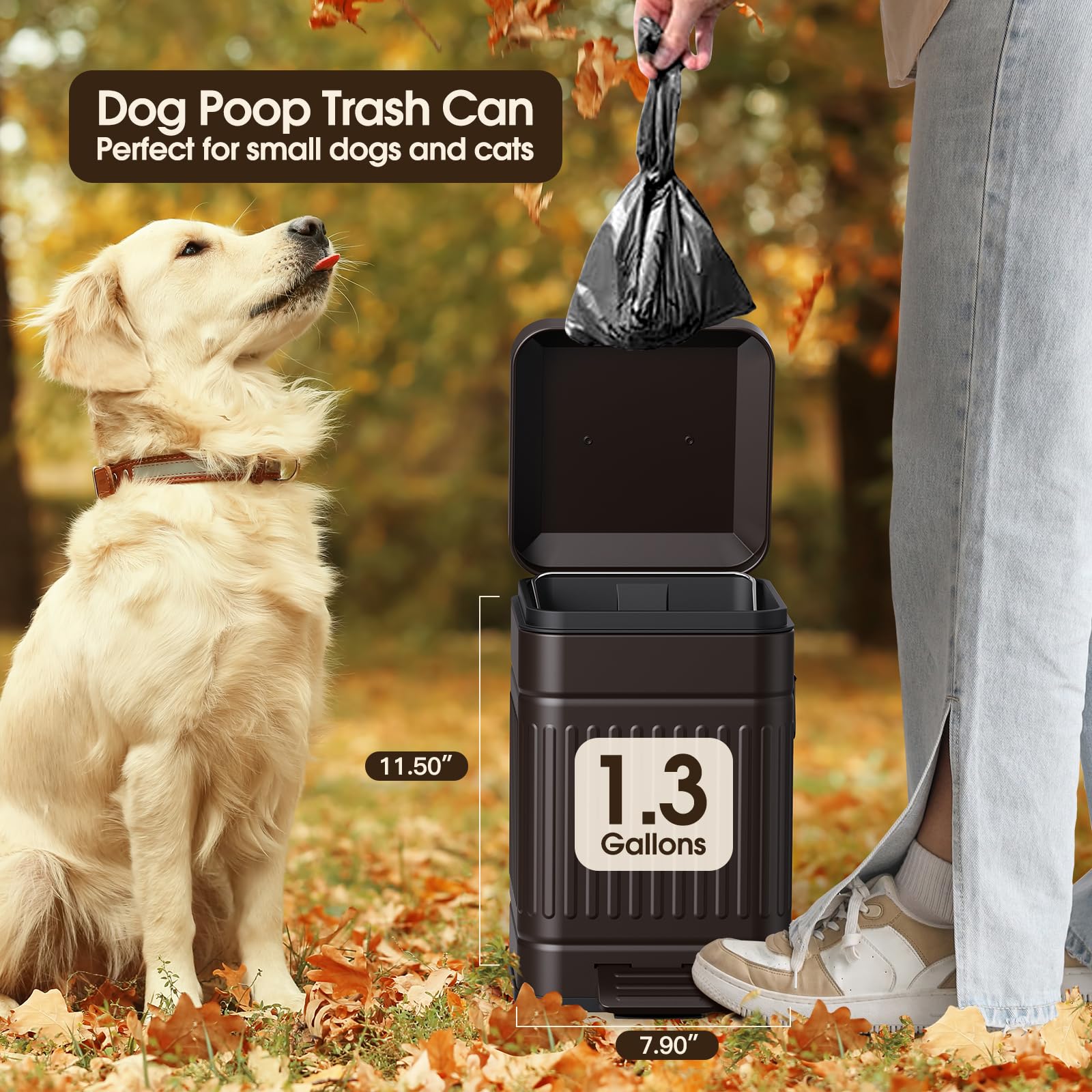 Small Trash Can with Lid