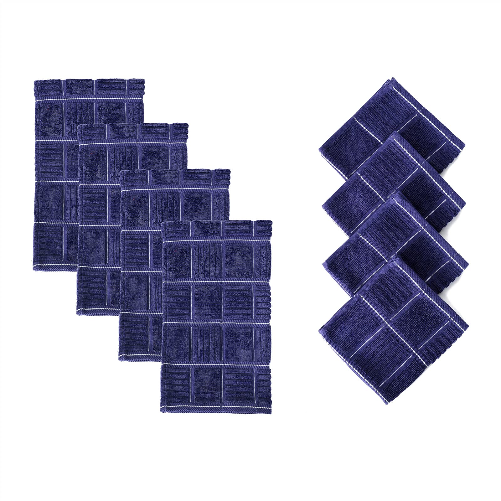 Kitchen Towels and Dishcloths Set (8 Count)