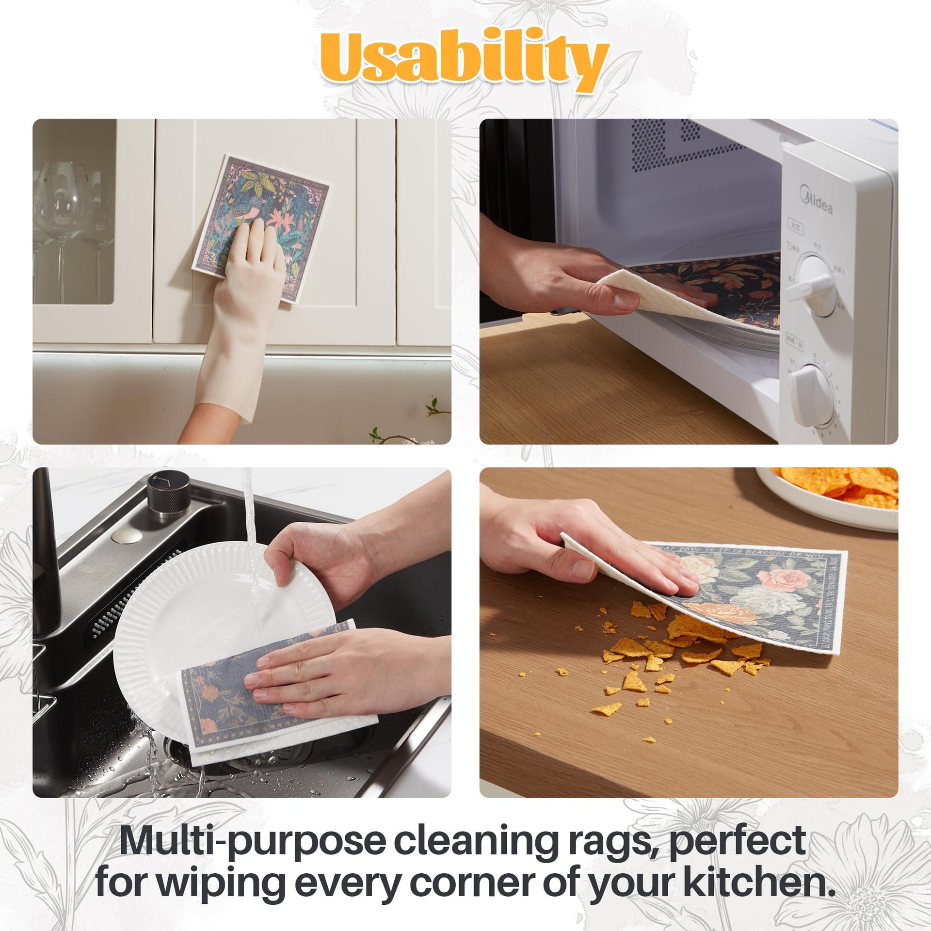 12 Pack Decorate Cleaning Cloth (12 Count)