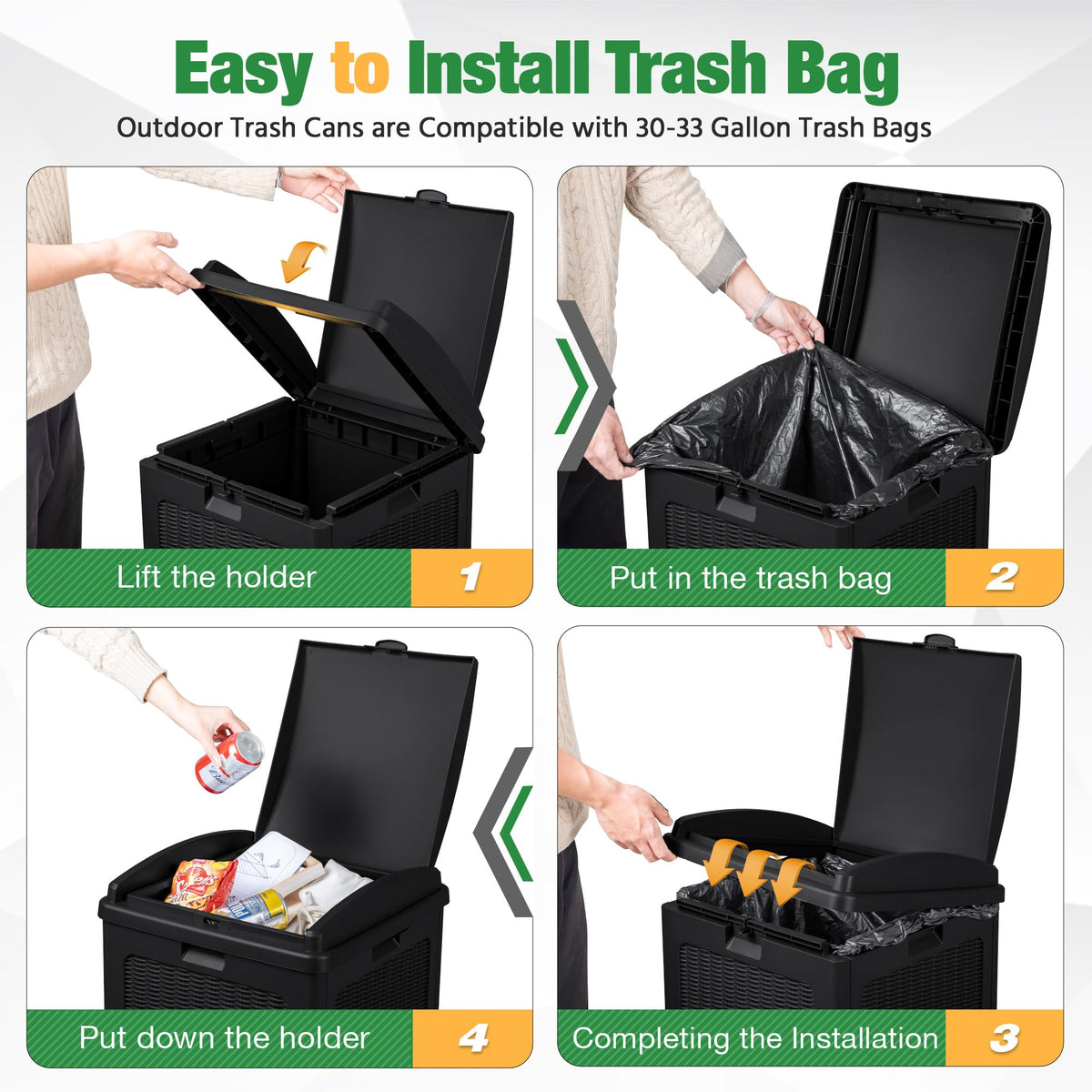 30 Gallon Trash Can (2 Count)