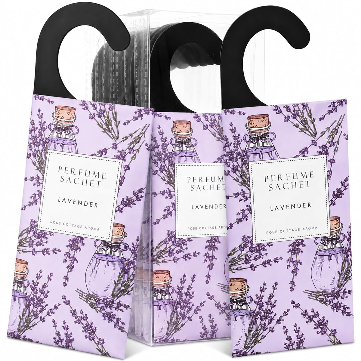 Large 12 Packs Lavender Hanging Scented Sachets Long (12 Count)