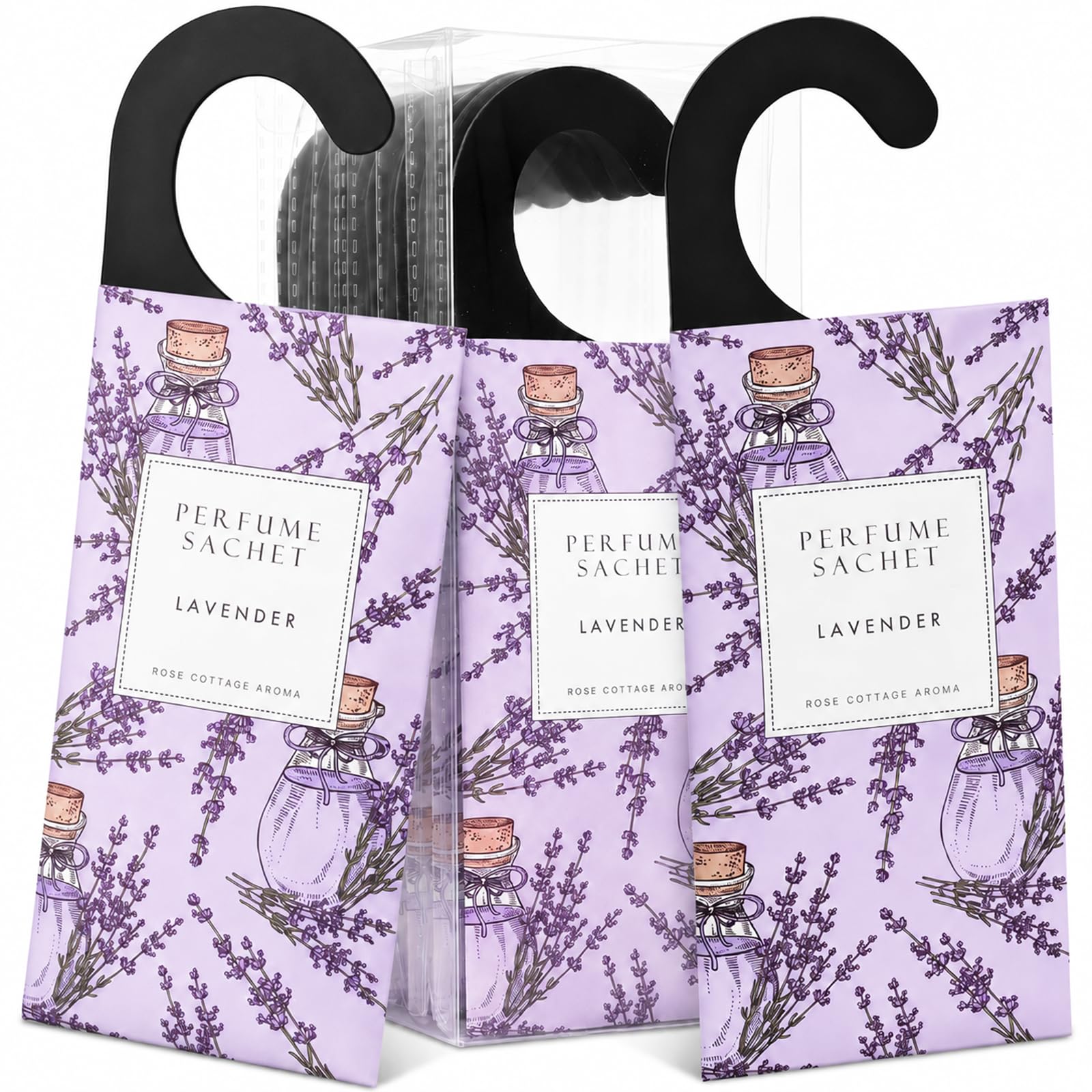 Large 12 Packs Lavender Hanging Scented Sachets Long (12 Count)