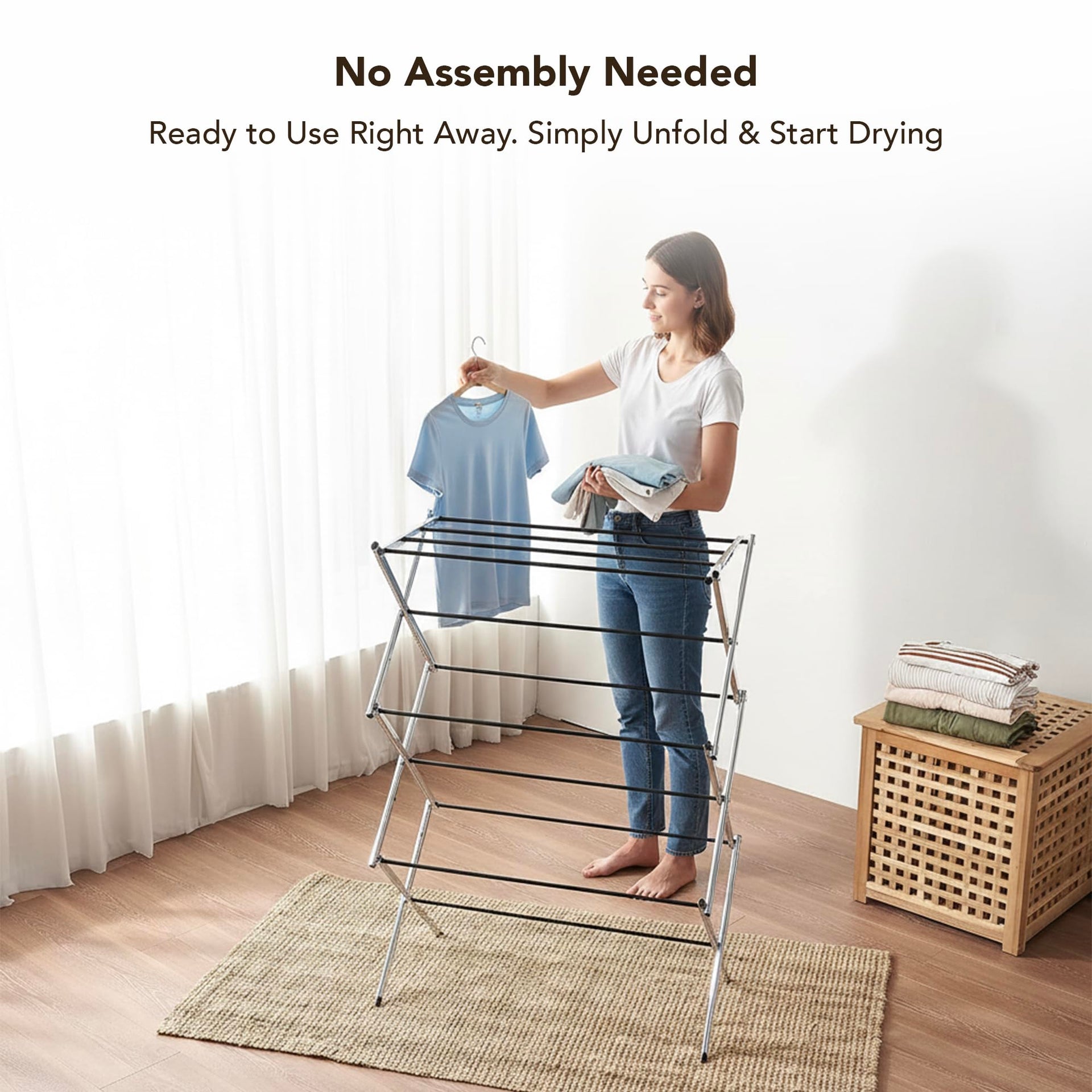Portable Collapsible Clothing Dryer Rack