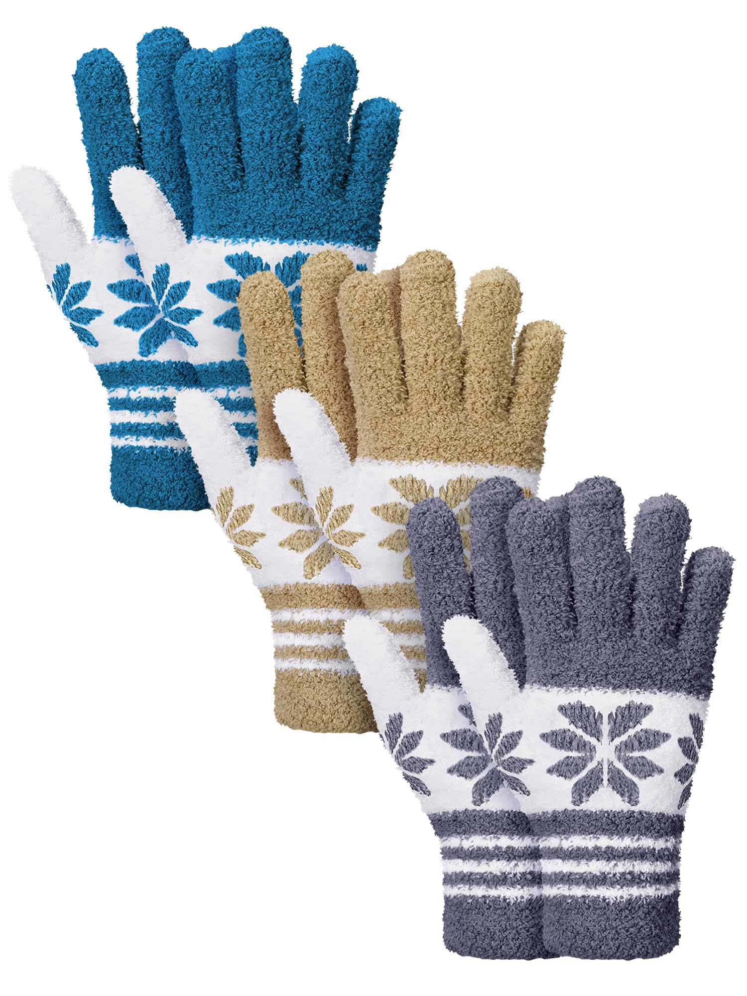 3 Pairs Microfiber Dusting Gloves for Plants Leaf (3 Count)