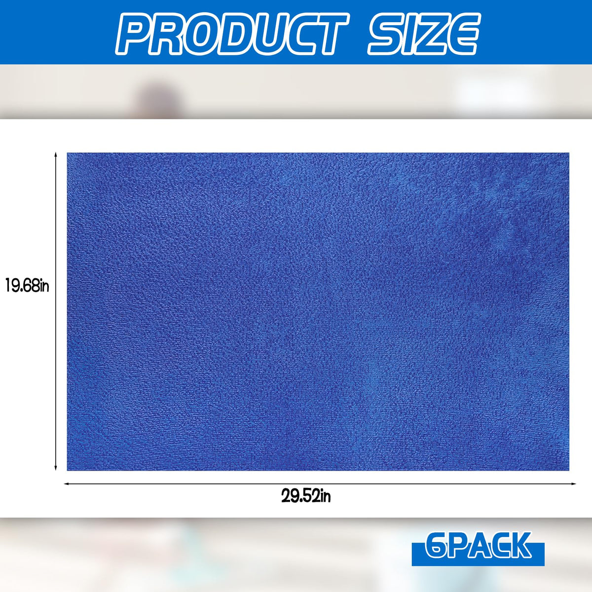 6 Pack Extra Large Microfiber Cleaning Cloths 20"x30" (6 Count)