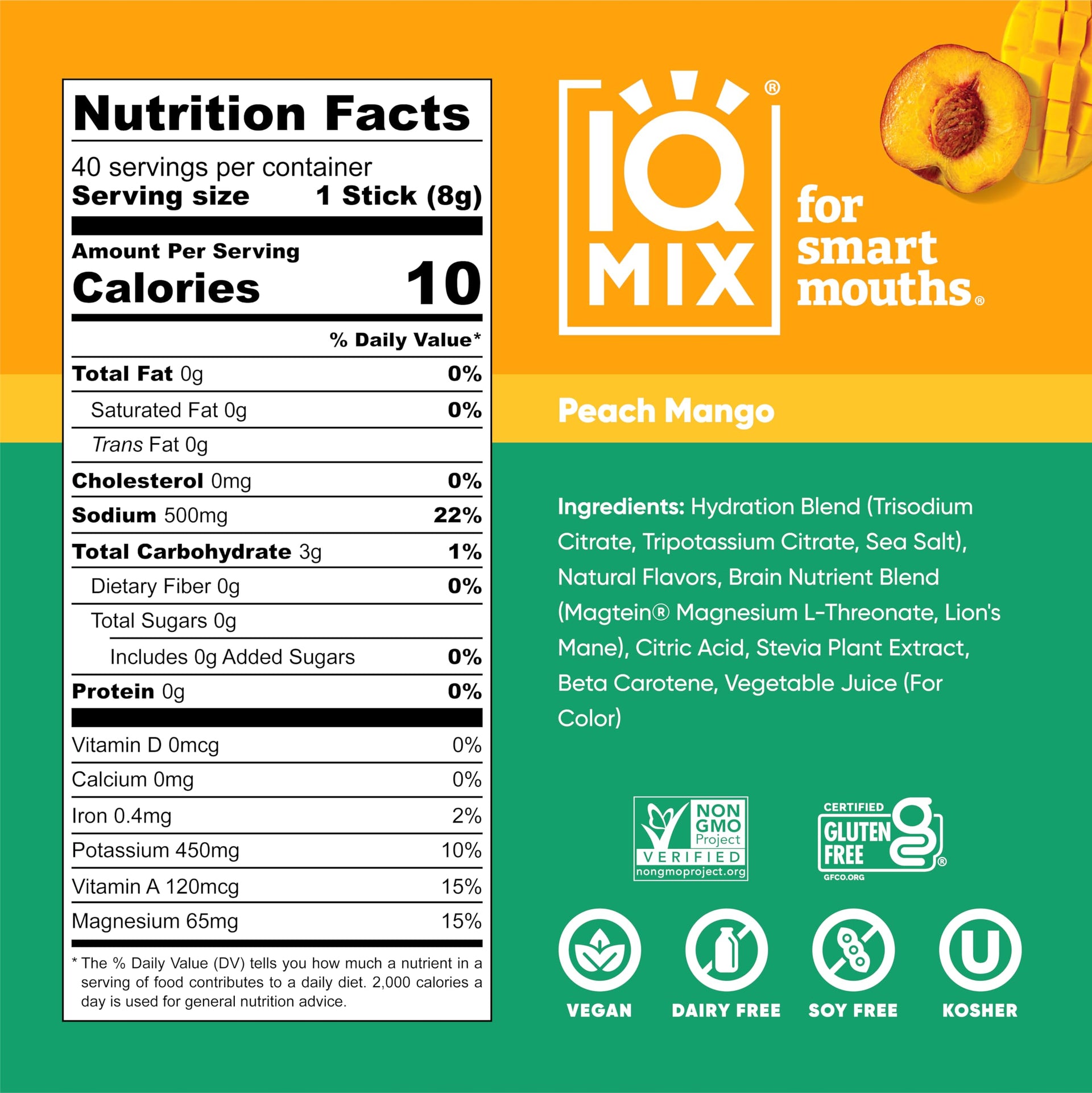 IQMIX Hydration Electrolytes Powder Packets (40 Count)