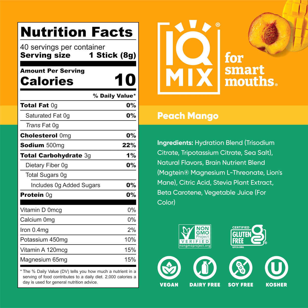 IQMIX Hydration Electrolytes Powder Packets (40 Count)