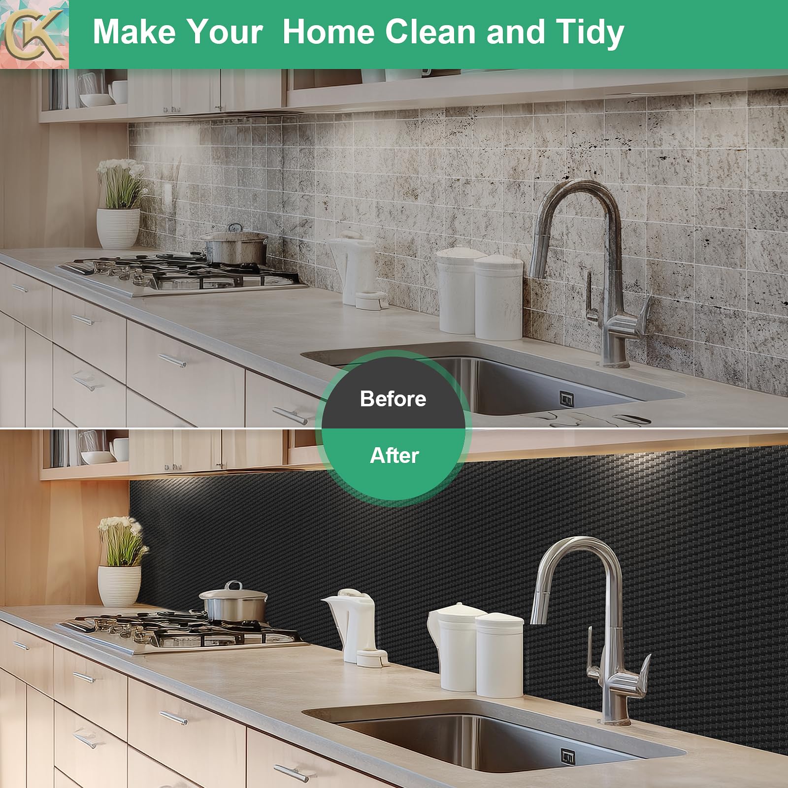 Self Adhesive Shelf Liner Kitchen Liner (4106.5 sq in)