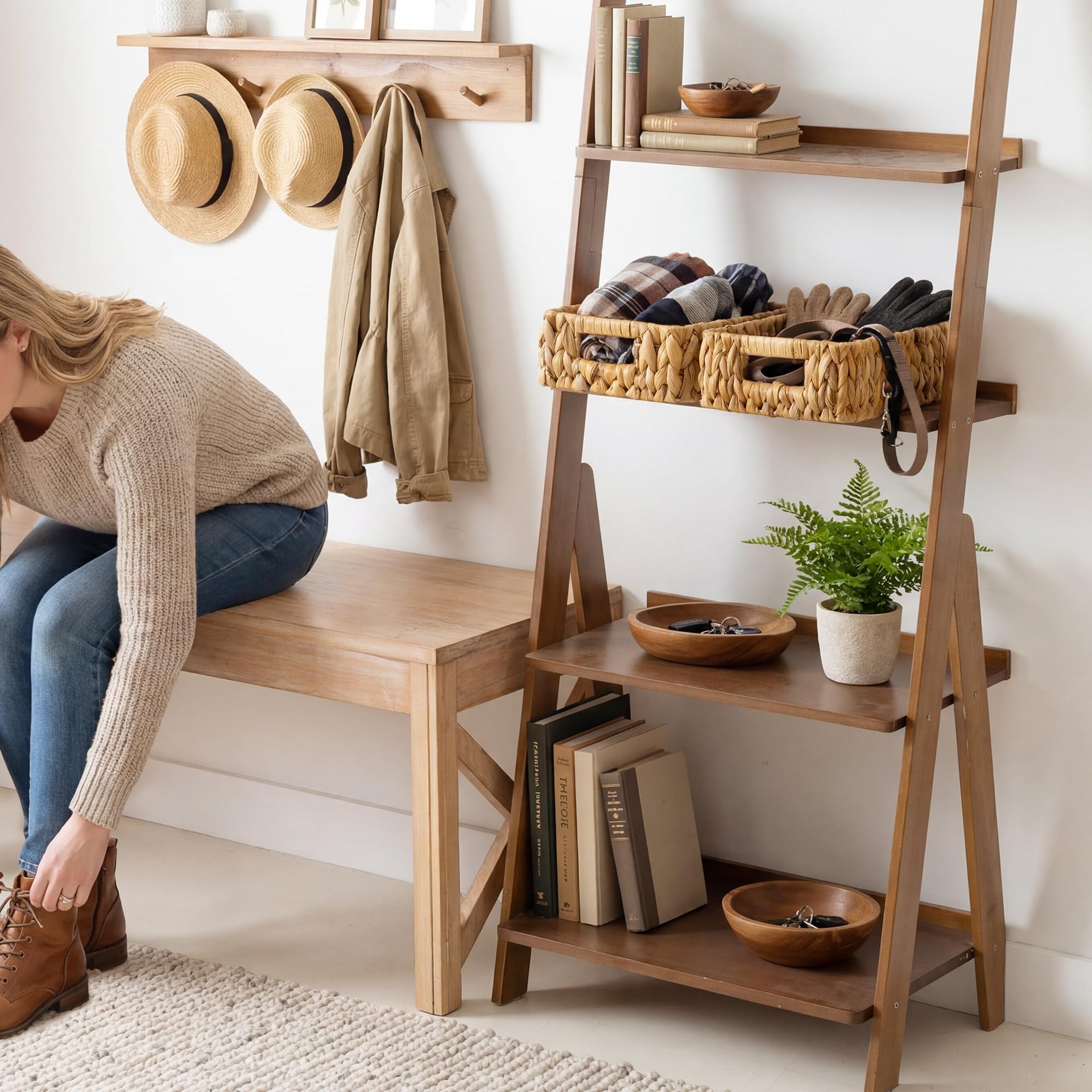 Small Wicker Baskets for Shelves (2 Count)