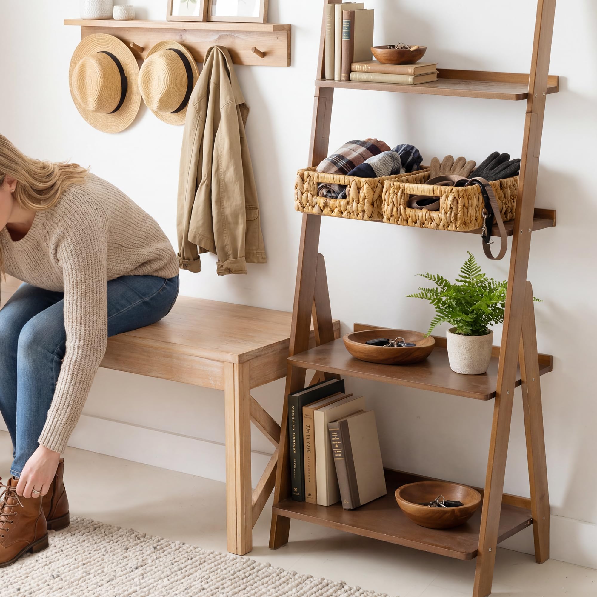 Small Wicker Baskets for Shelves (2 Count)