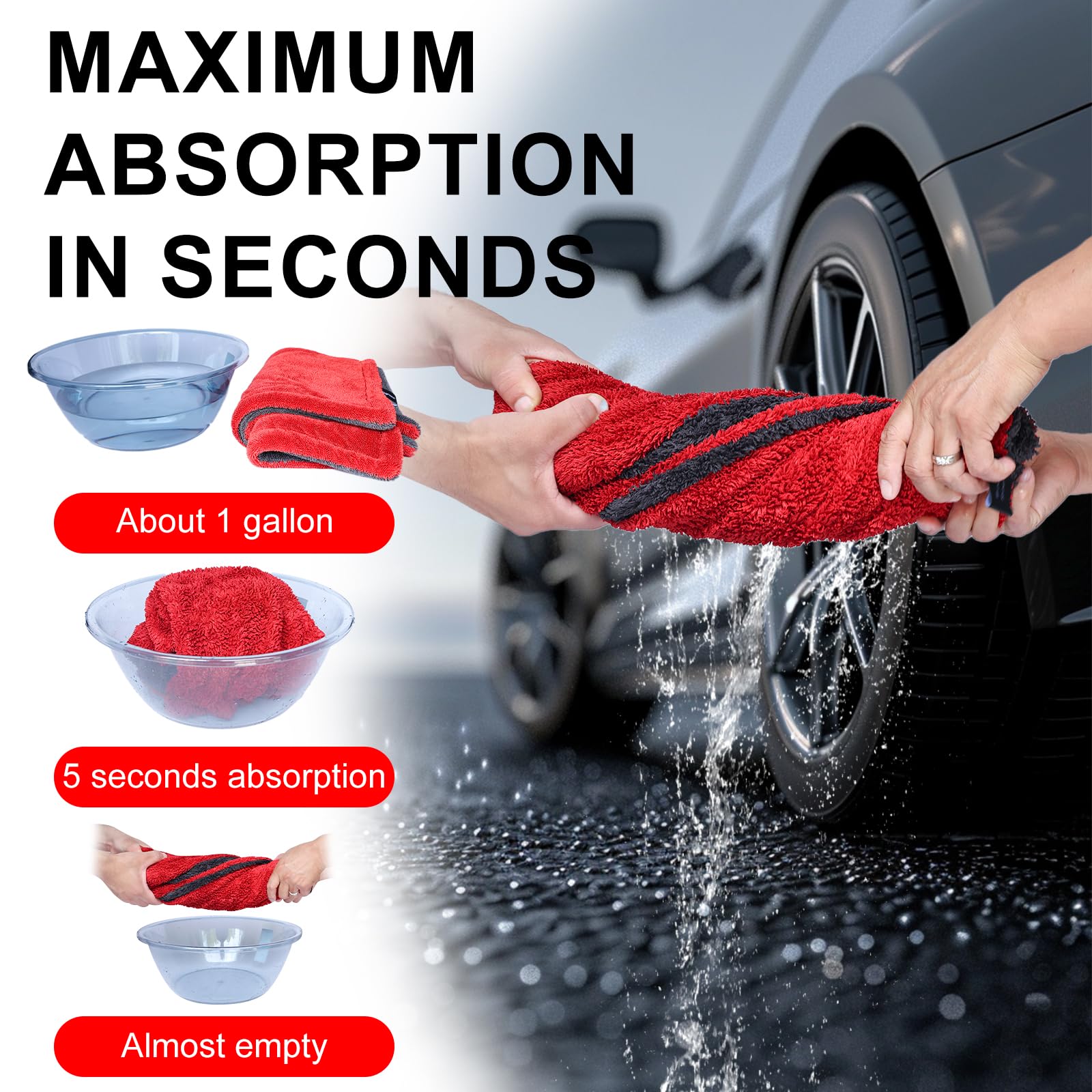 2 Pack XL Car Drying Towel (2 Count)