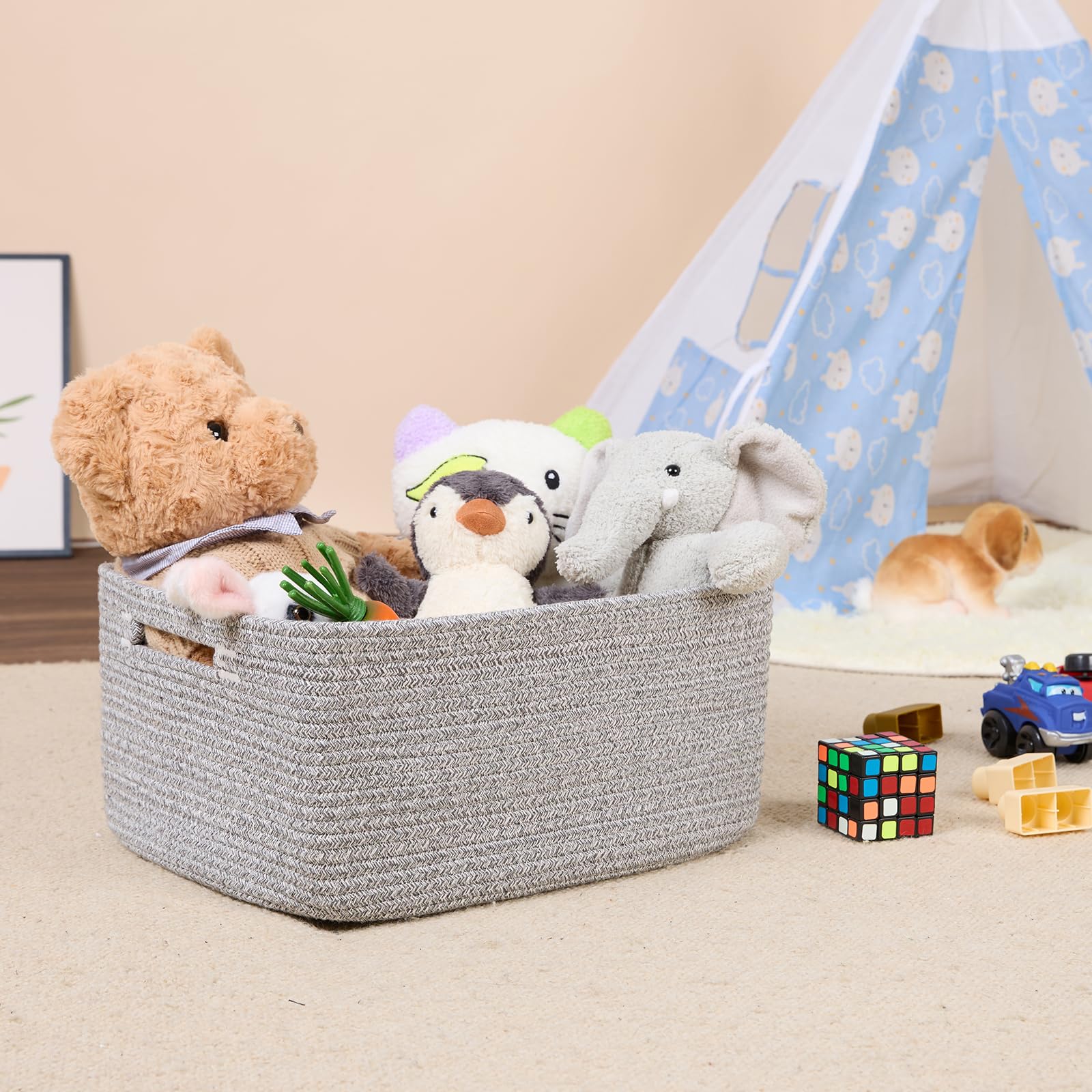 Large Storage Baskets for Shelves (2 Count)