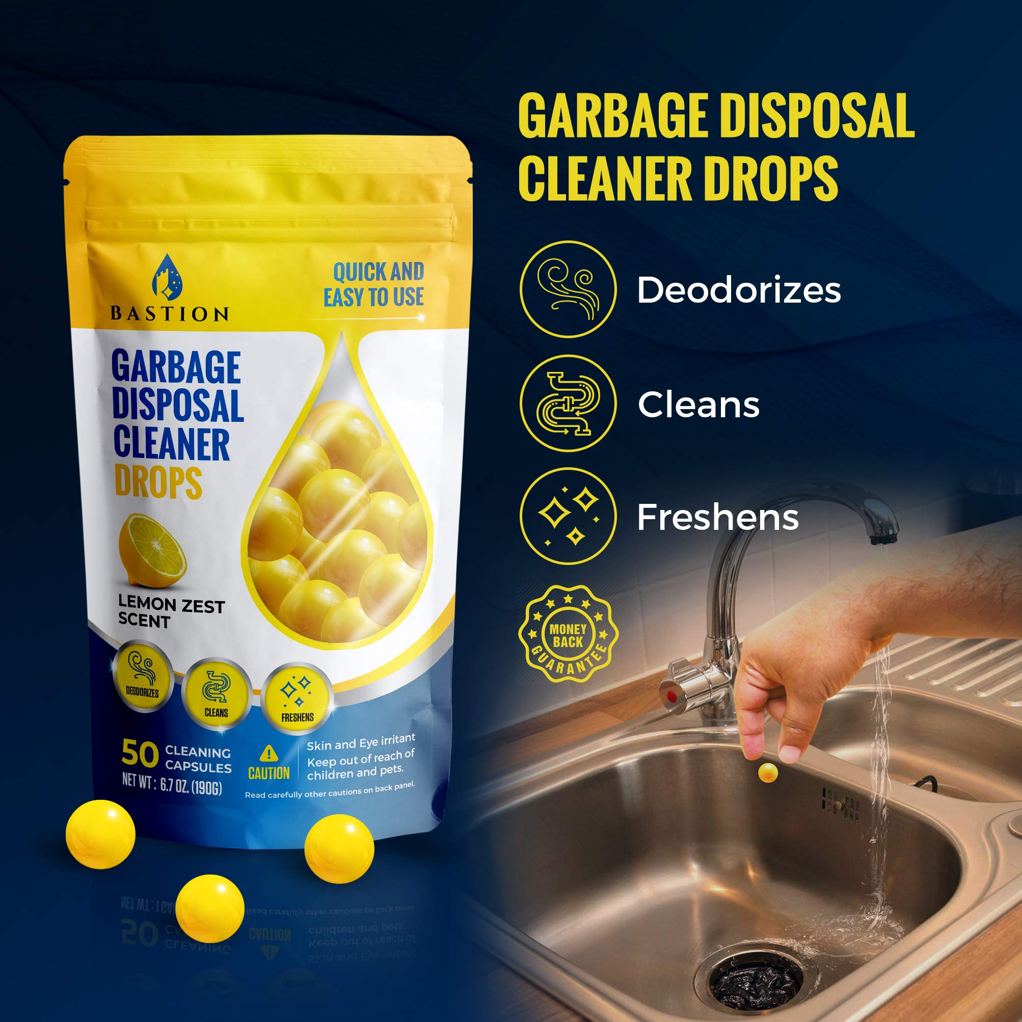 Garbage Disposal Cleaner and Deodorizer Drops (50 Count)