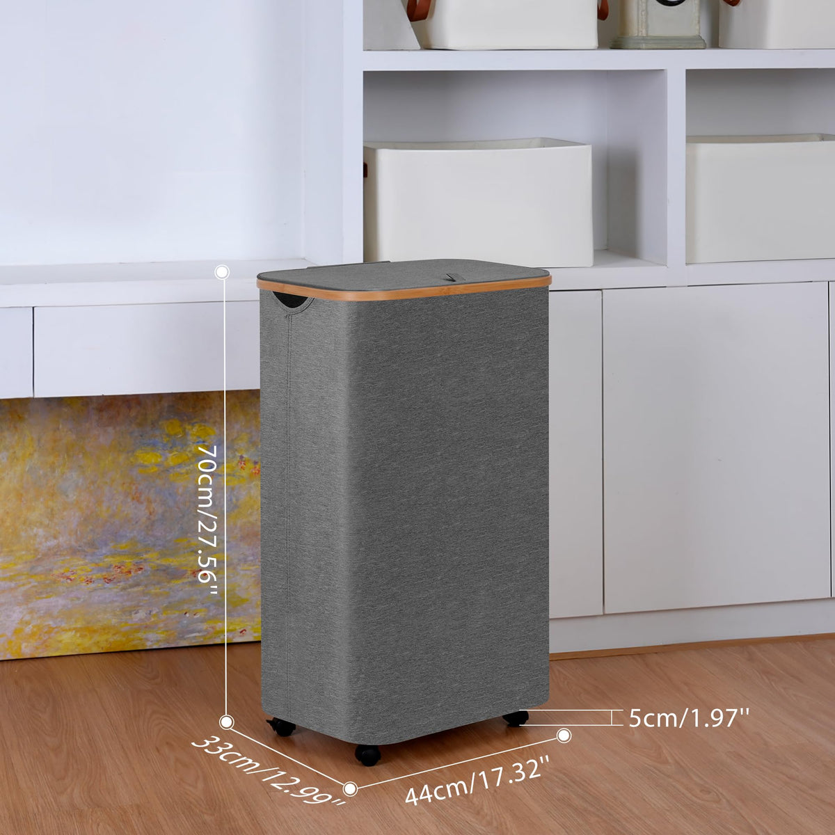 Laundry Basket with Wheels