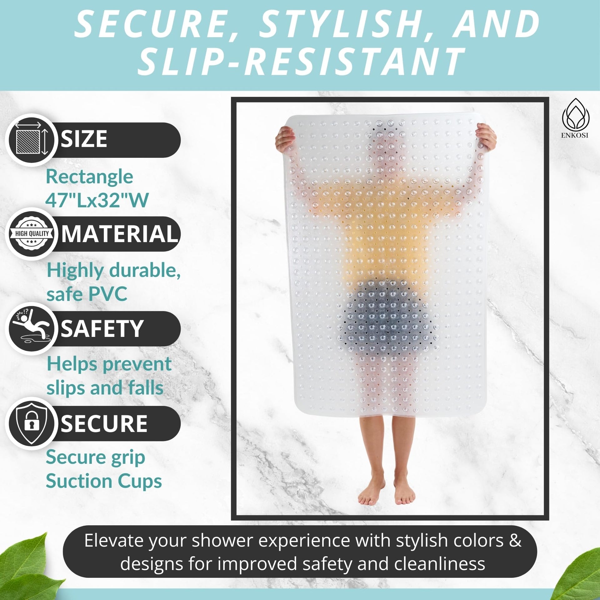 Extra Large Shower Mat Non Slip