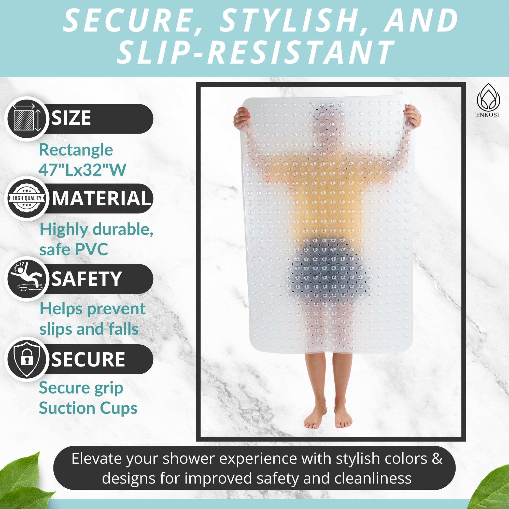 Extra Large Shower Mat Non Slip