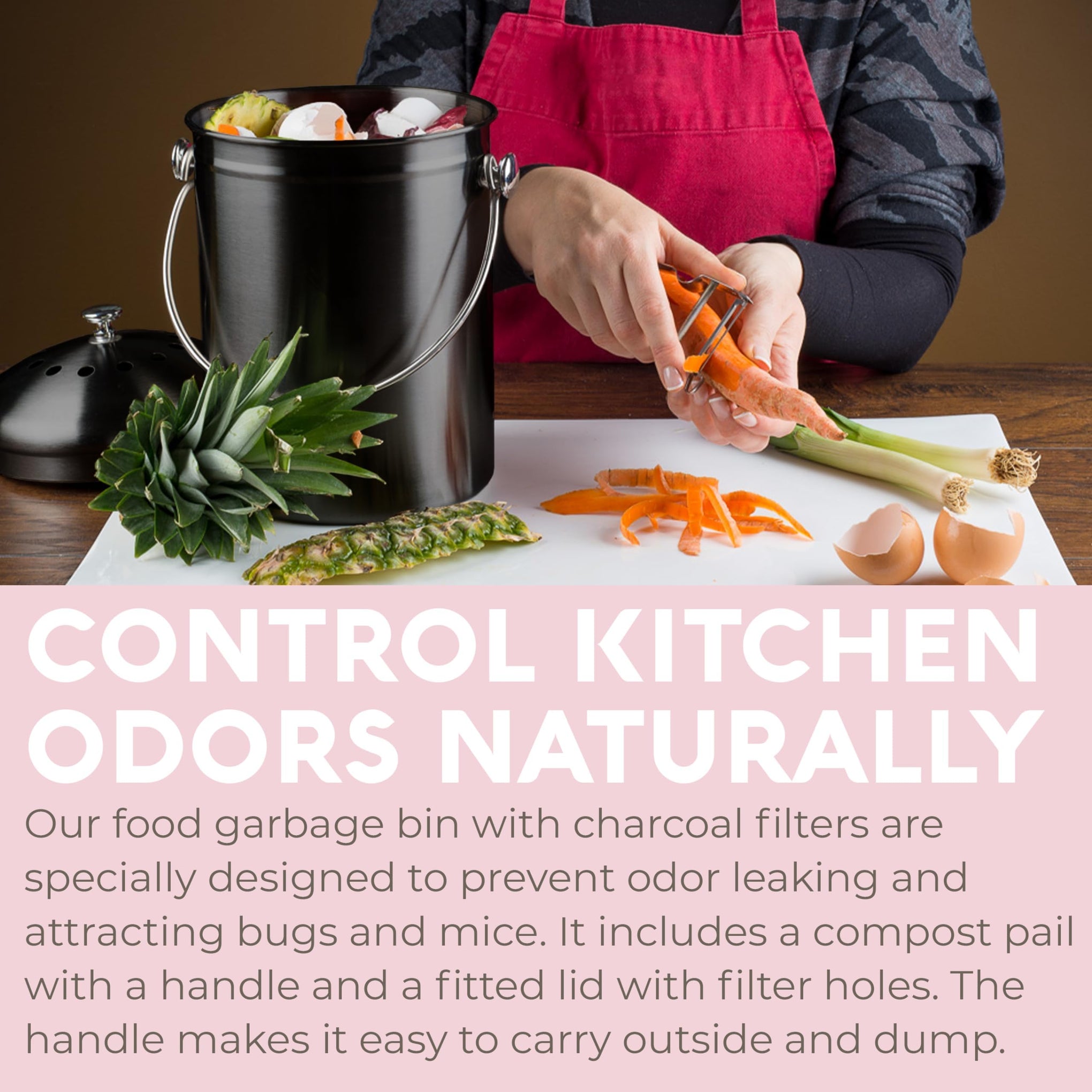 Kitchen Compost Bin for Kicthen Countertops