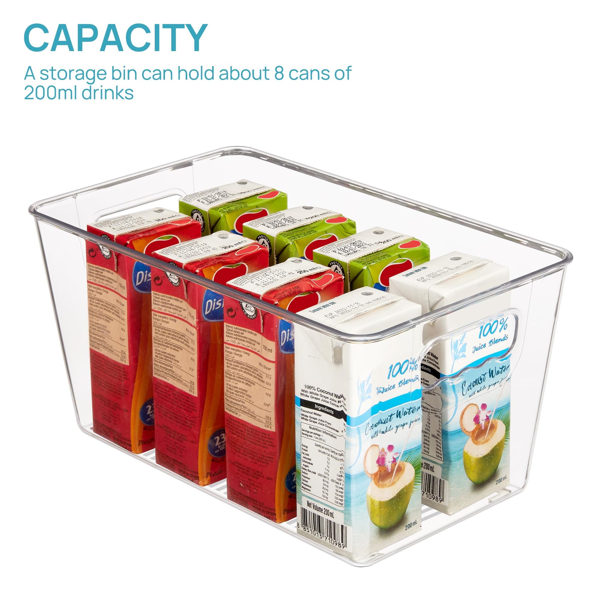 6 Pack Clear Storage Bins (6 Count)