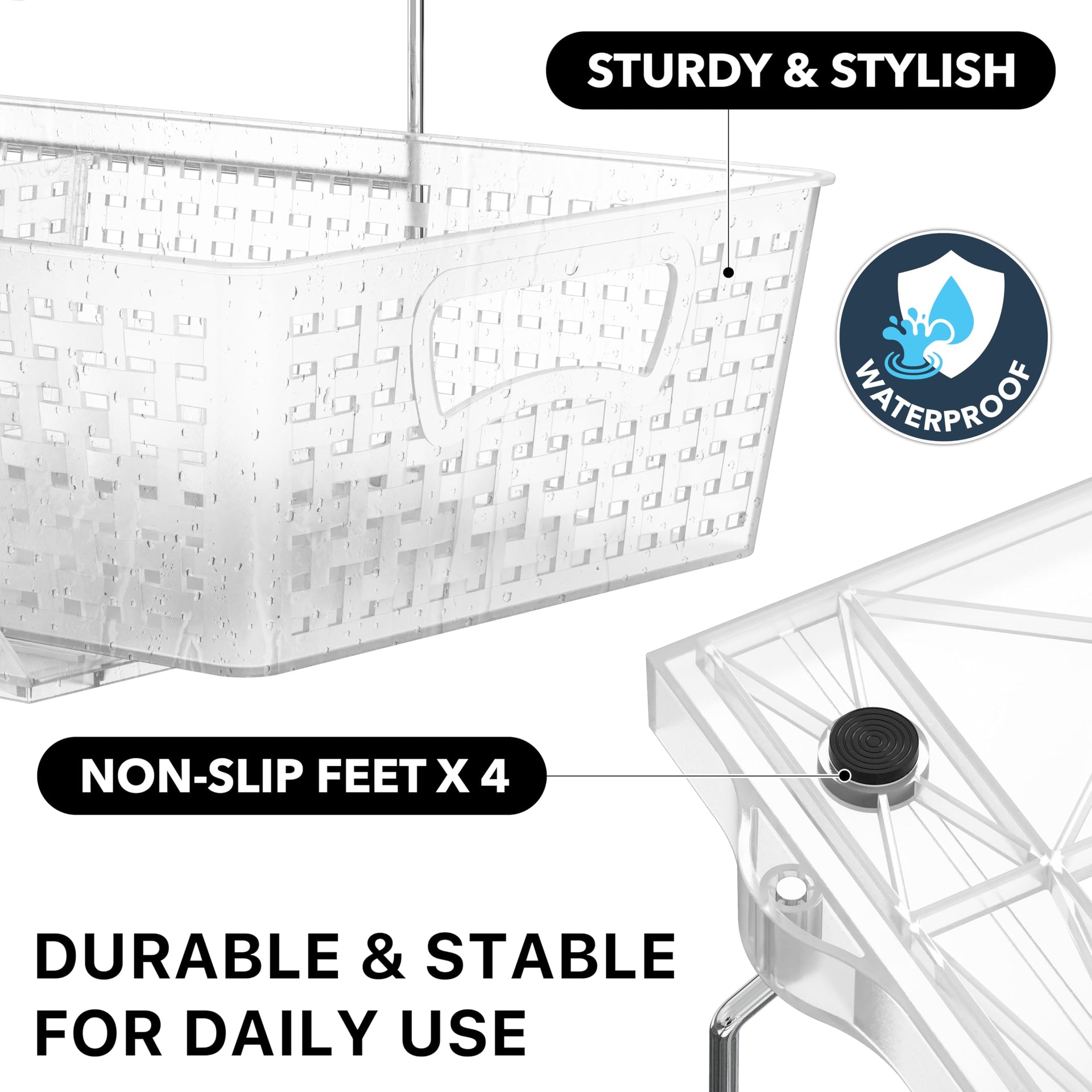 2 Tier Pull Out Sliding Drawer Under Sink Storage