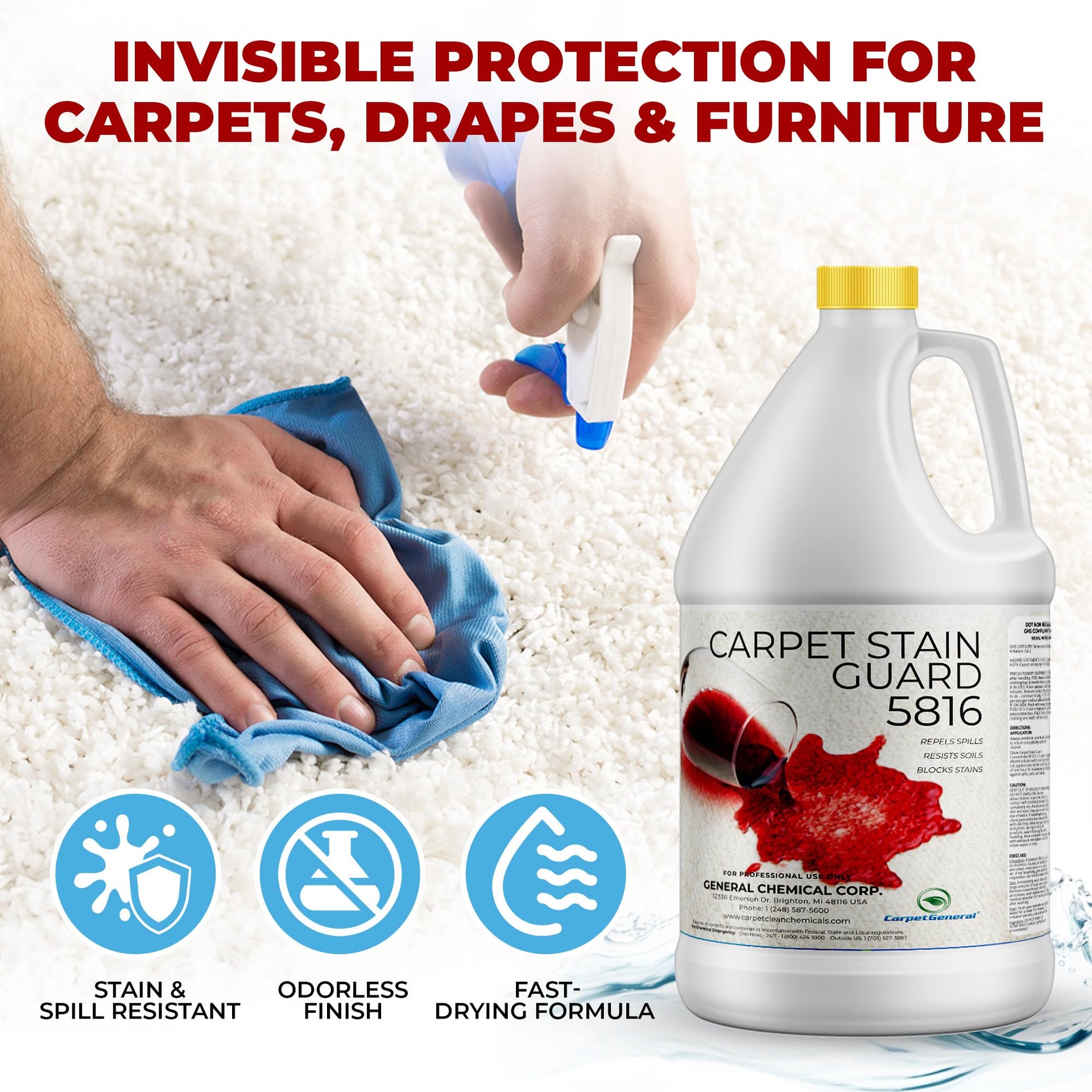 5816 Stain Shield Spray for Carpets and (512 Fl Oz)