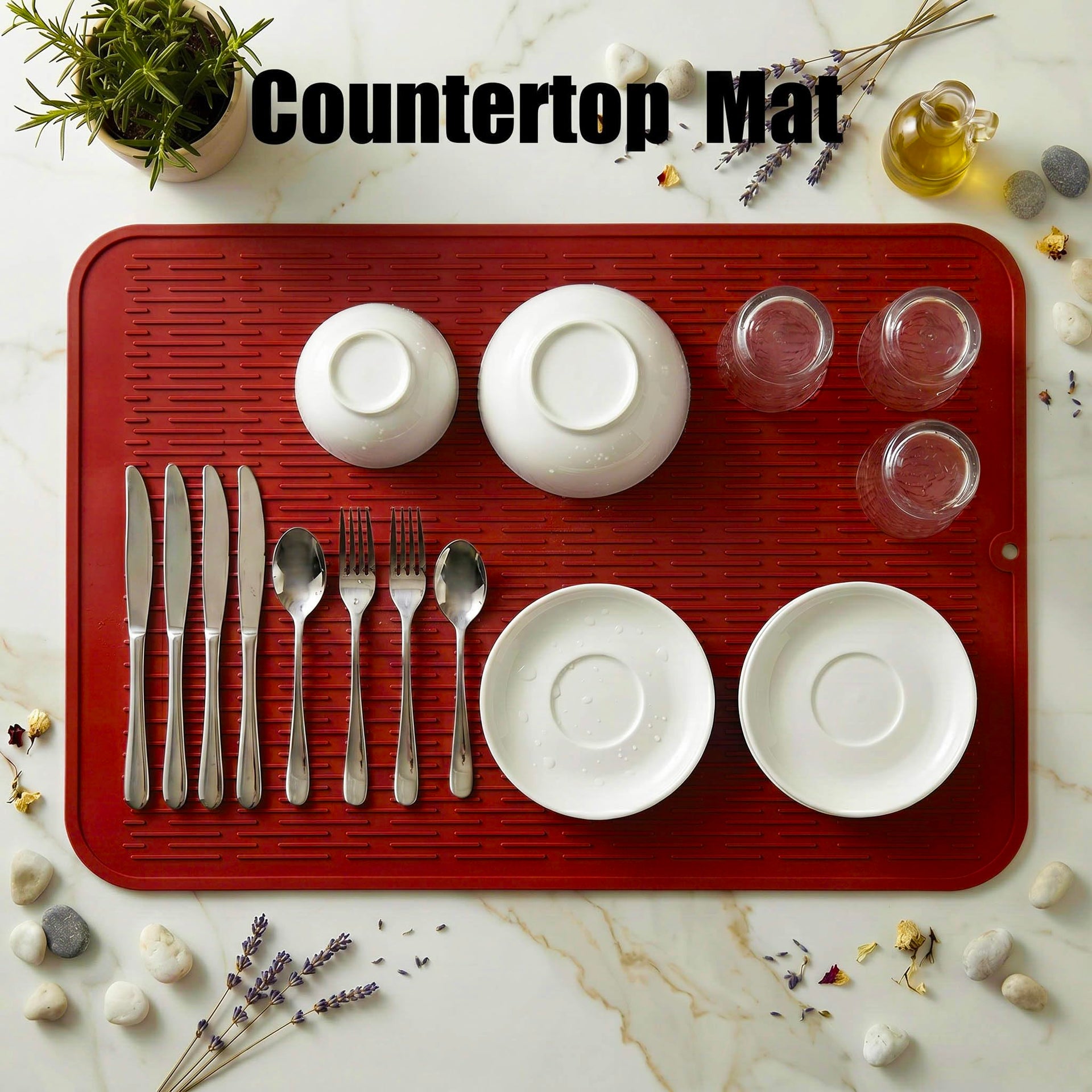 Silicone Dish Drying Mat for Multiple Usage