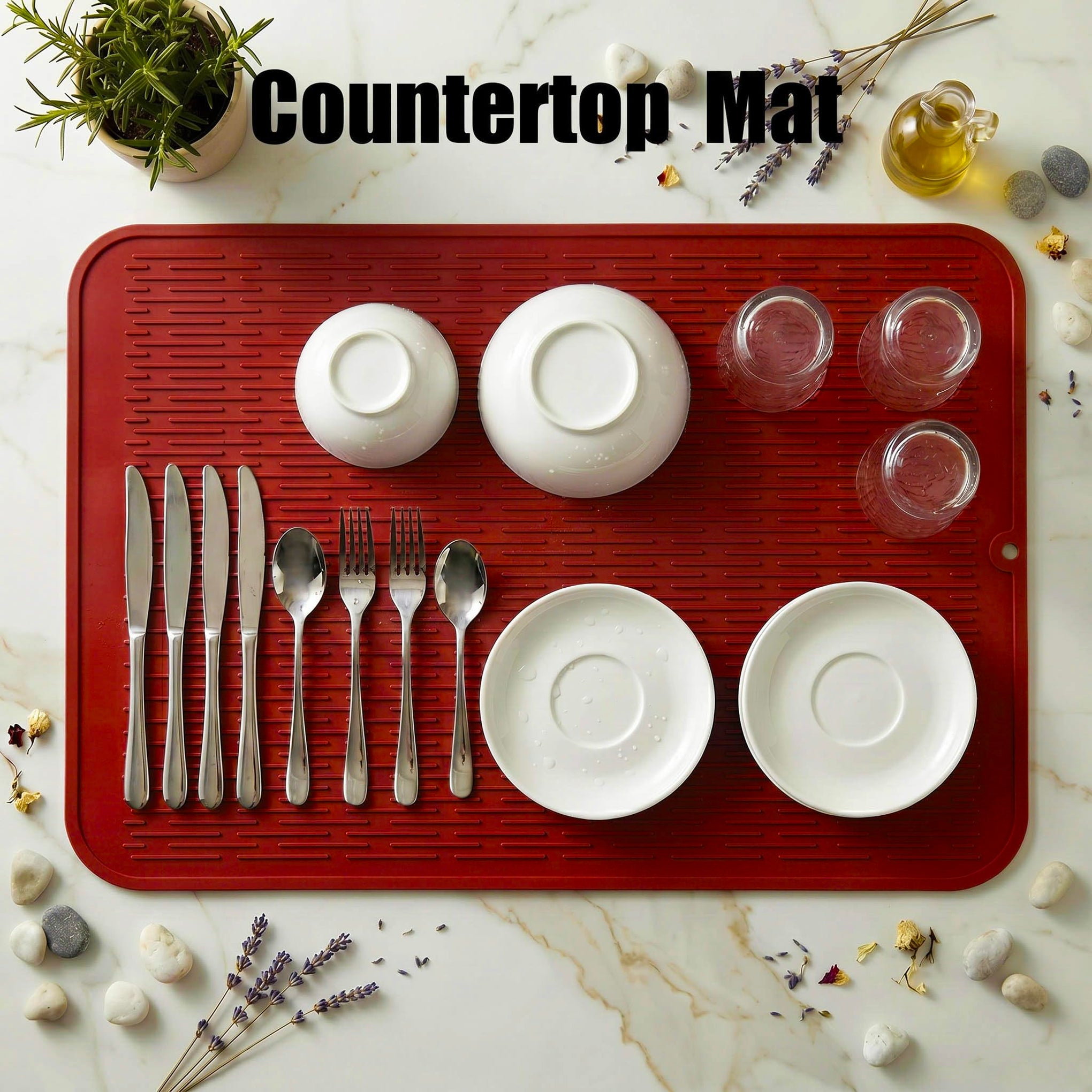 Silicone Dish Drying Mat for Multiple Usage