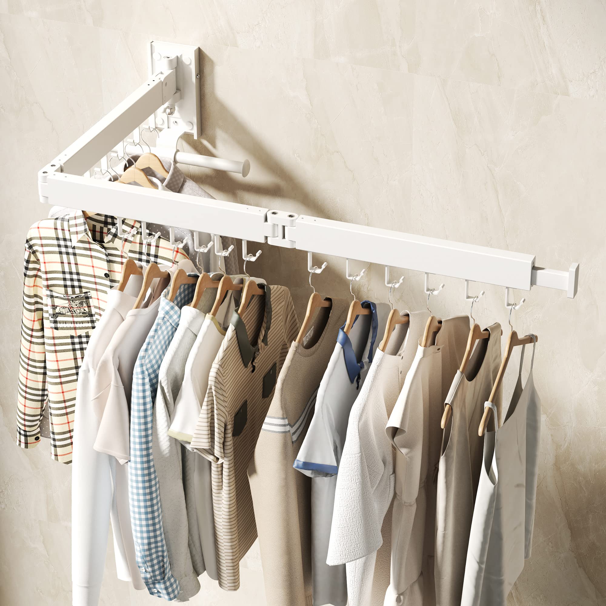 Wall Mounted Clothes Hanger Rack