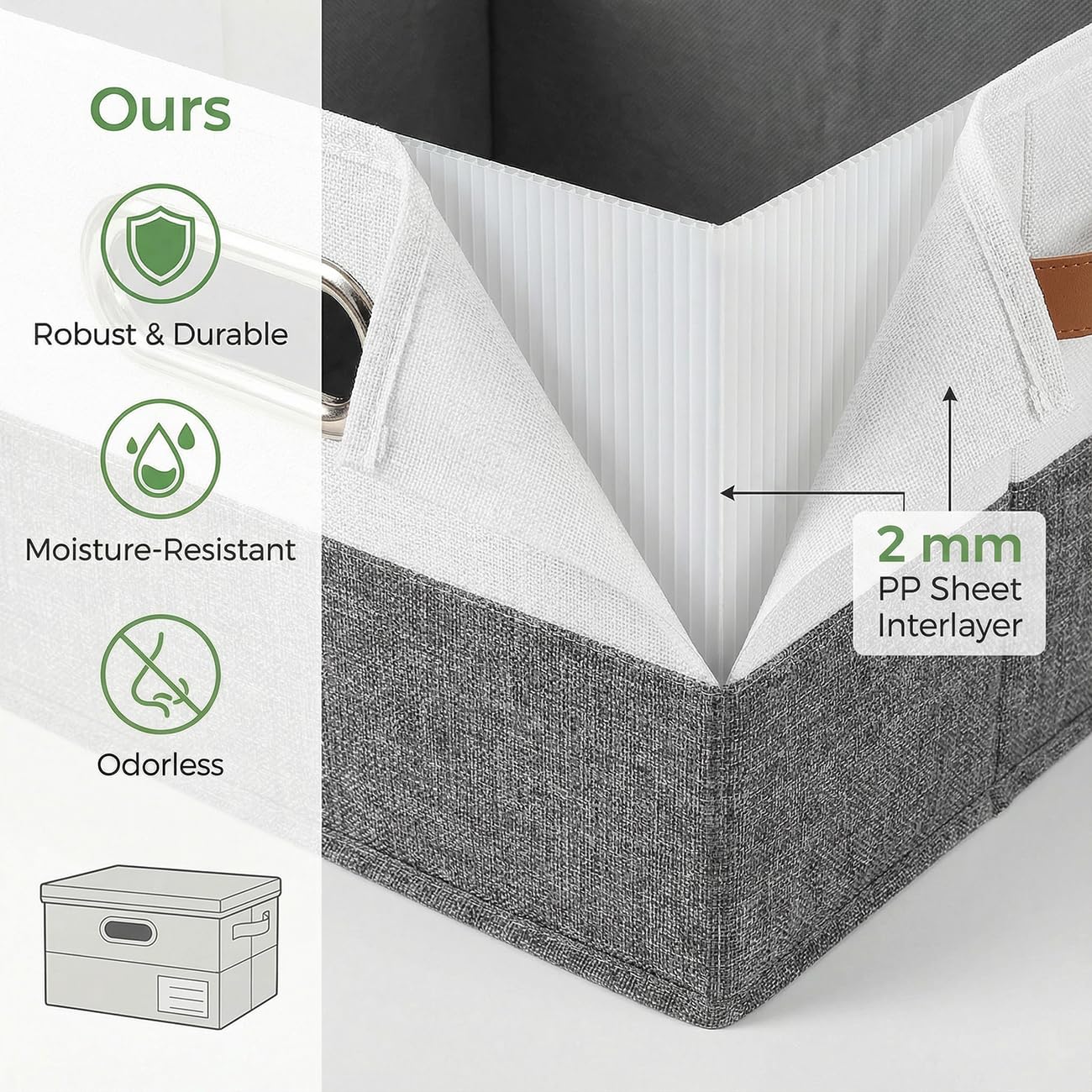 Storage Bins with Lids [3 (3 Count)