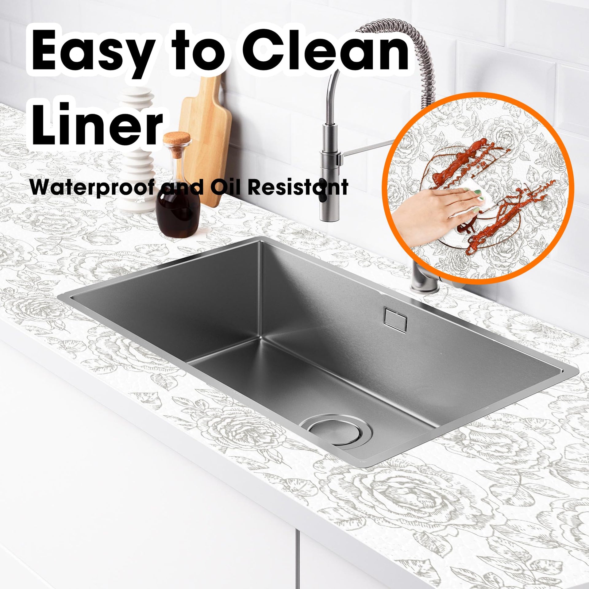 Drawer and Shelf Liner for Kitchen Cabinets Non