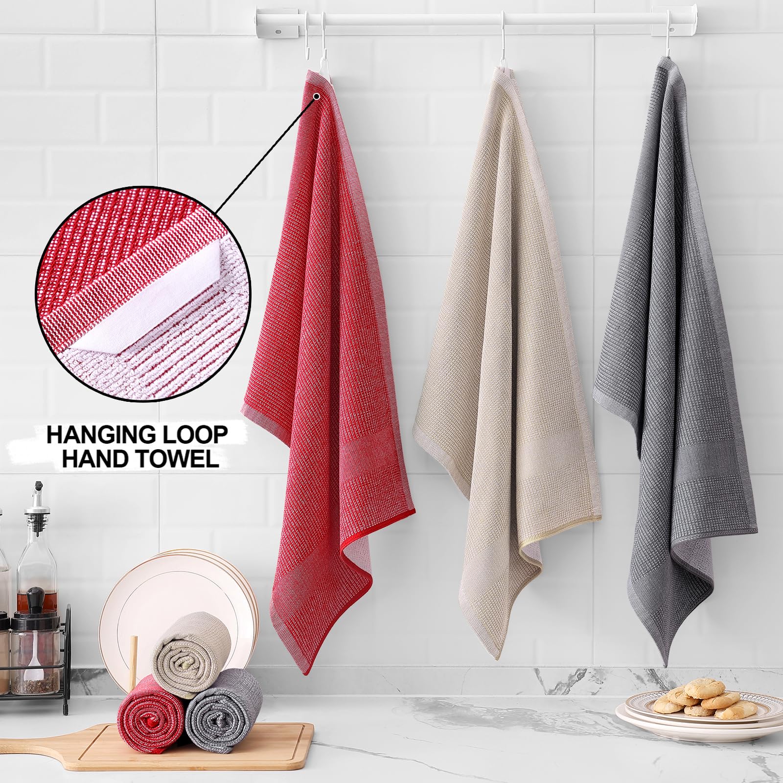 380 GSM Cotton Premium Kitchen Towels 6 Pack (6 Count)