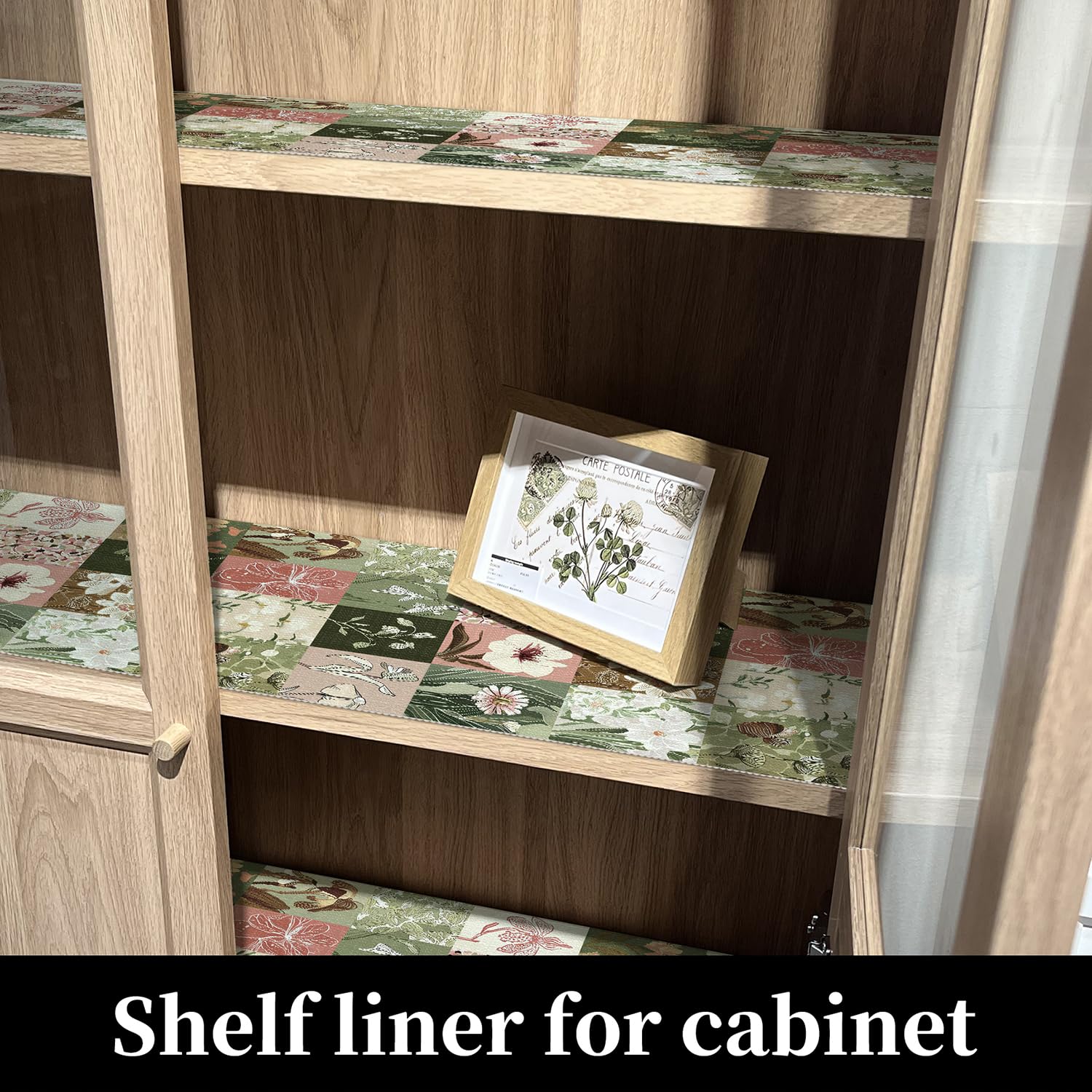 Shelf Liners for Cabinet Dresser Floral Drawer Liner 12In x 10FT