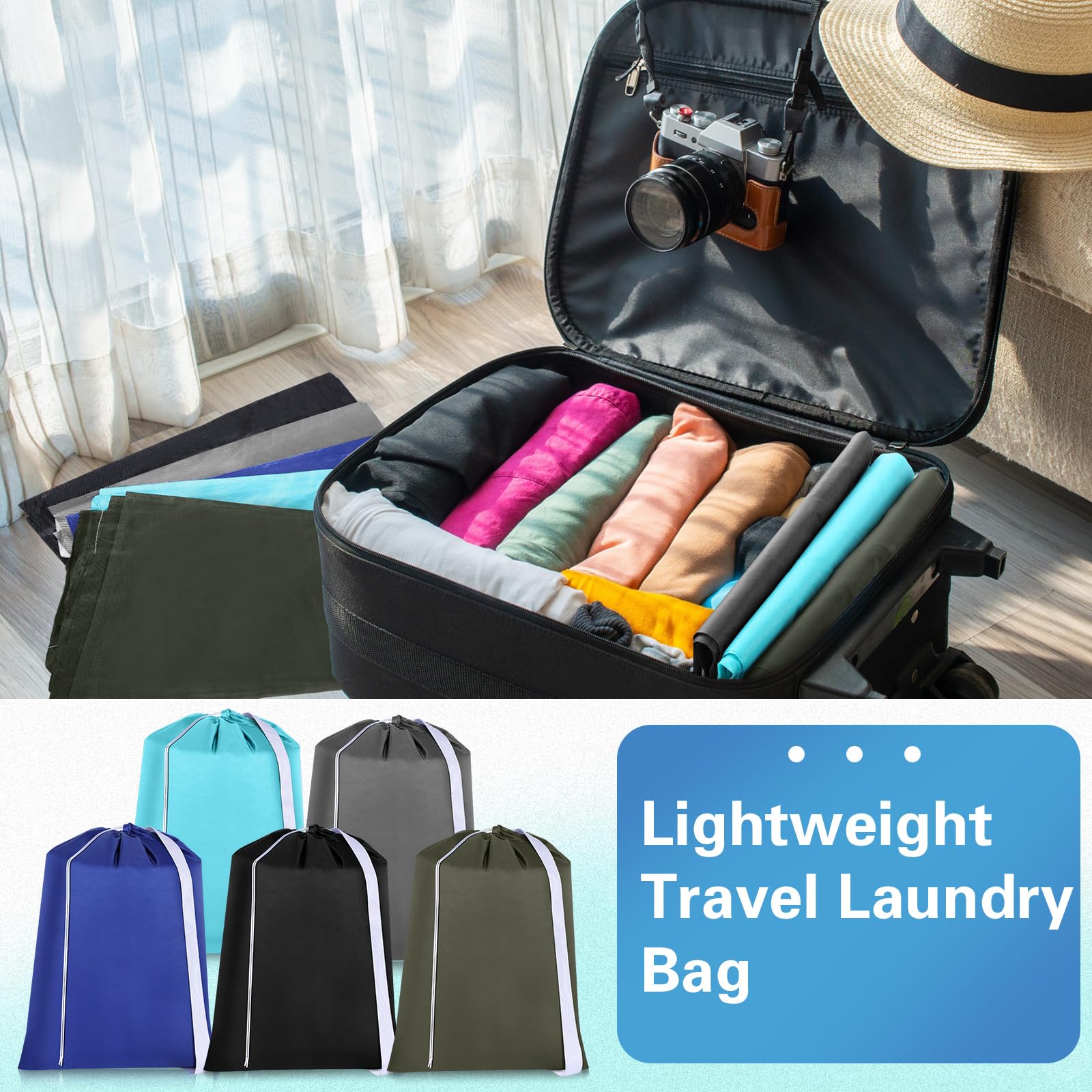 10 Pcs Nylon Extra Large Laundry Bag (10 Count)