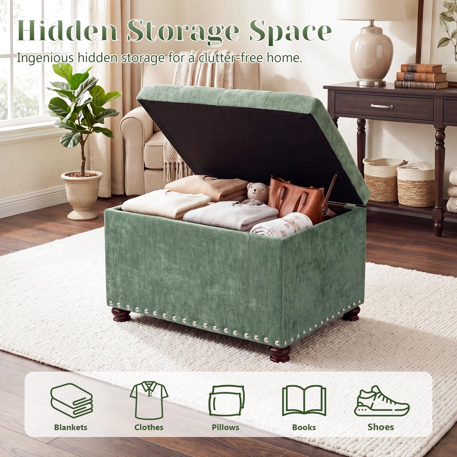 24" Storage Ottoman