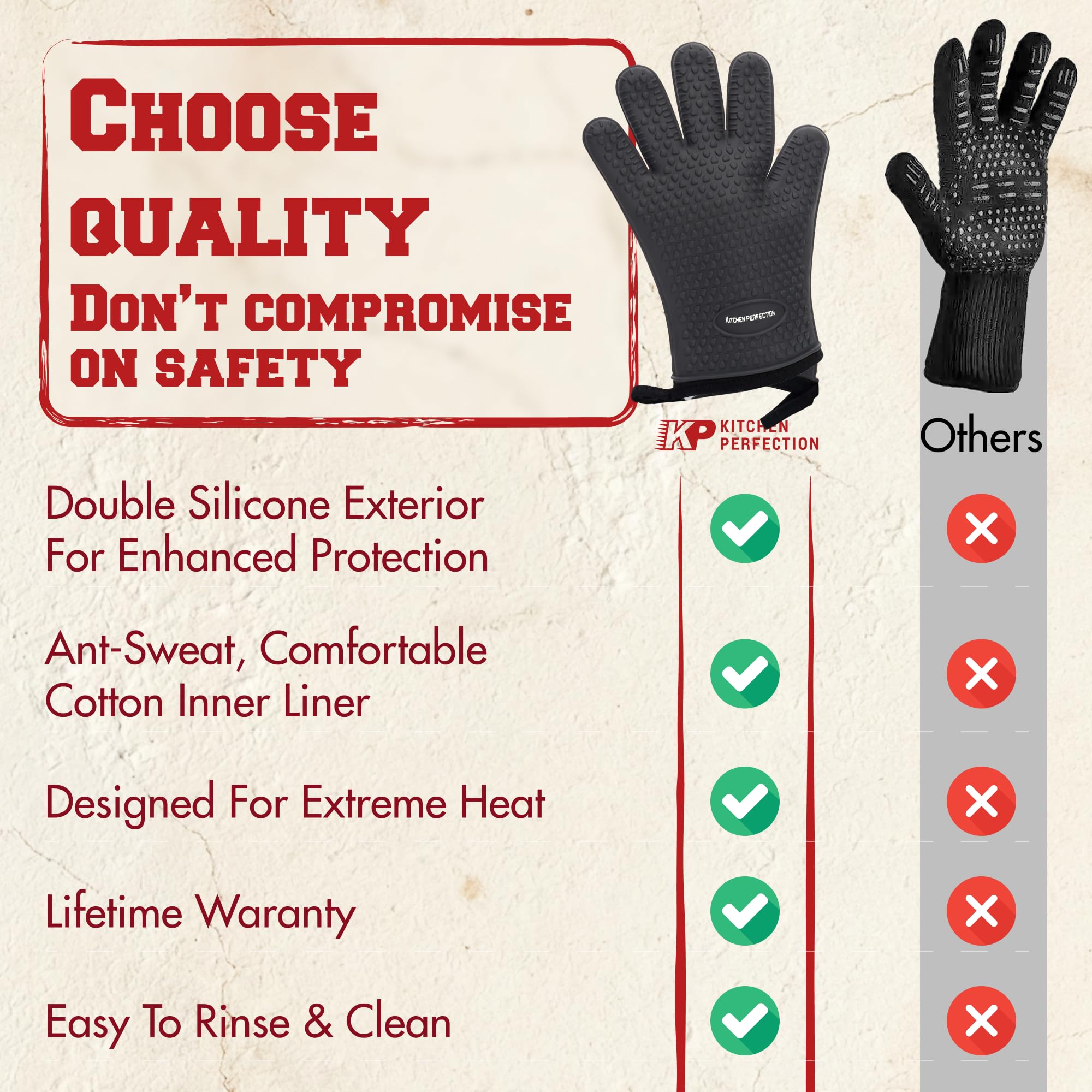 XL Silicone Griddle Gloves