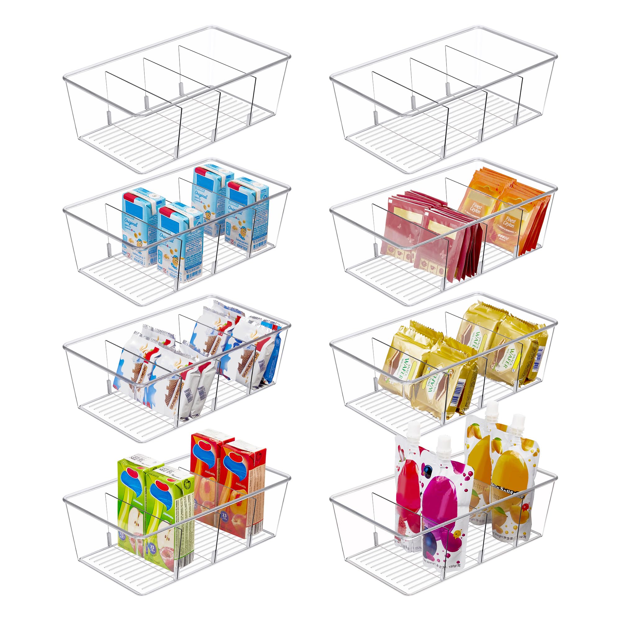 8 Pack Food Storage Organizer Bins (8 Count)
