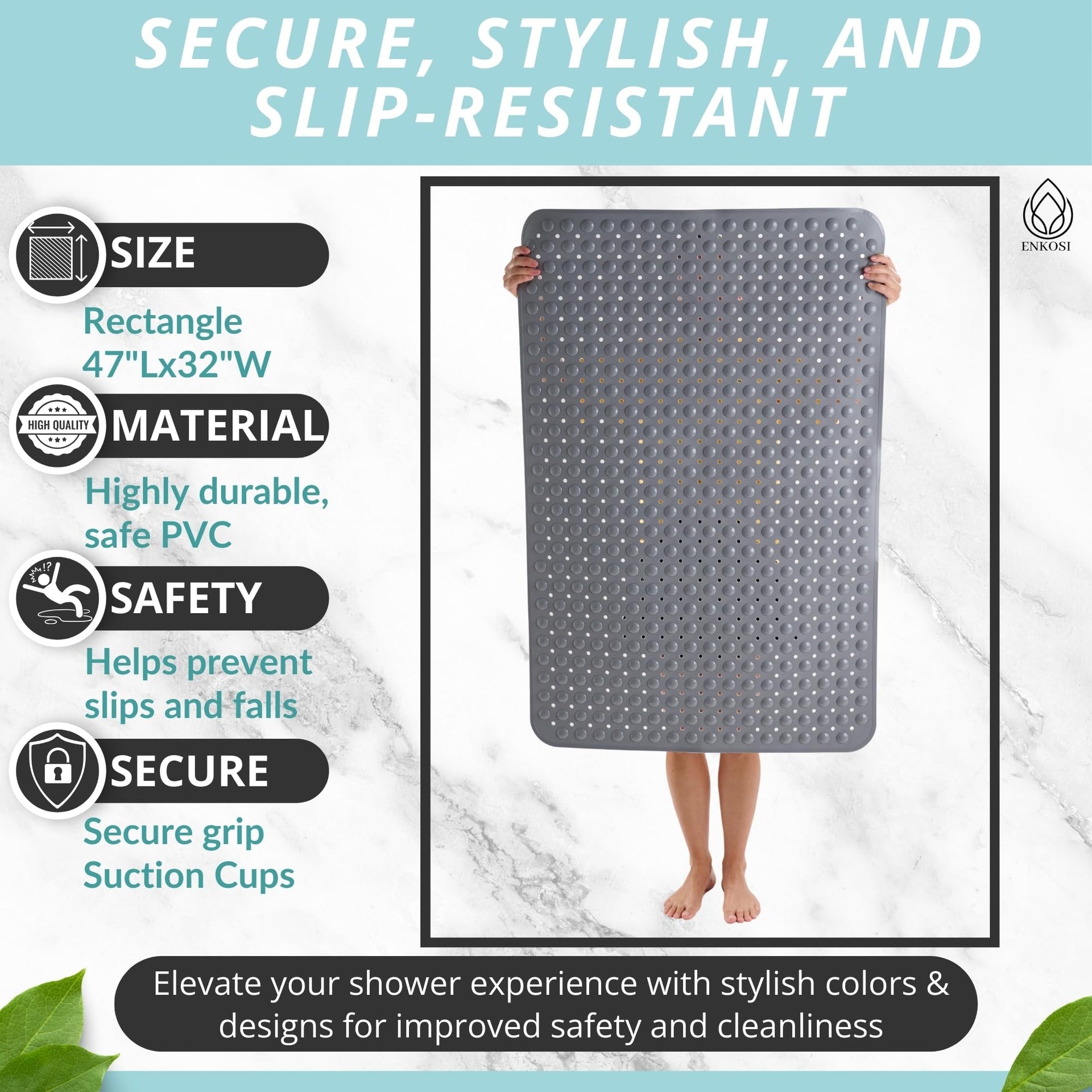 Extra Large Shower Mat Non Slip