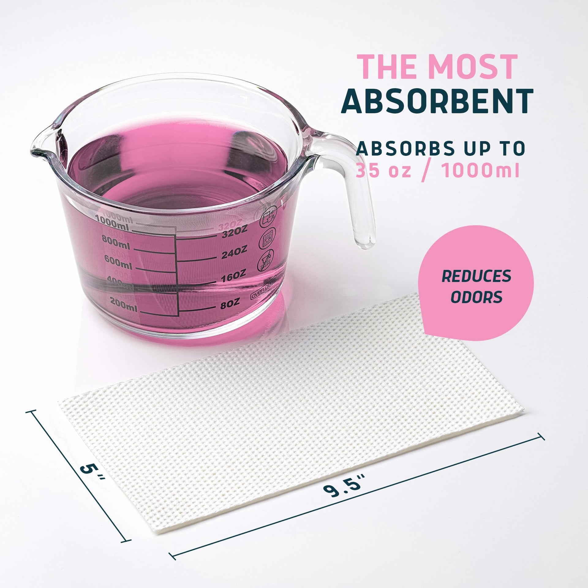 Rose Scented Super Absorbent Commode Pads (100 Count)